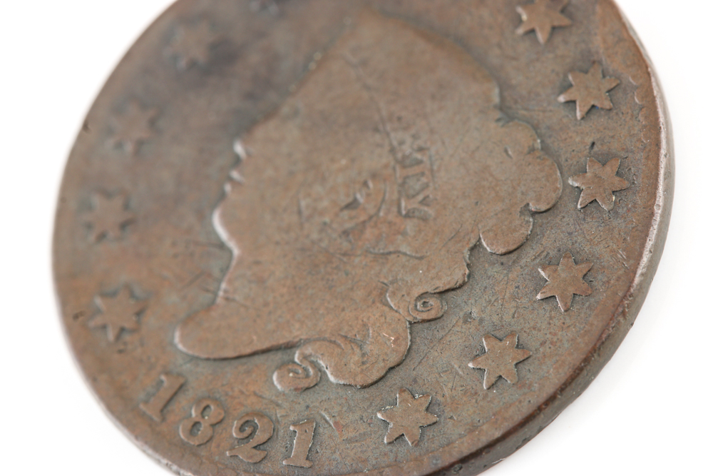 1821 Coronet Head Cent