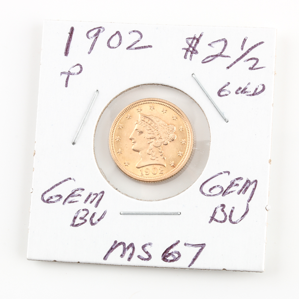 1902 $2 1/2 Liberty Gold Coin