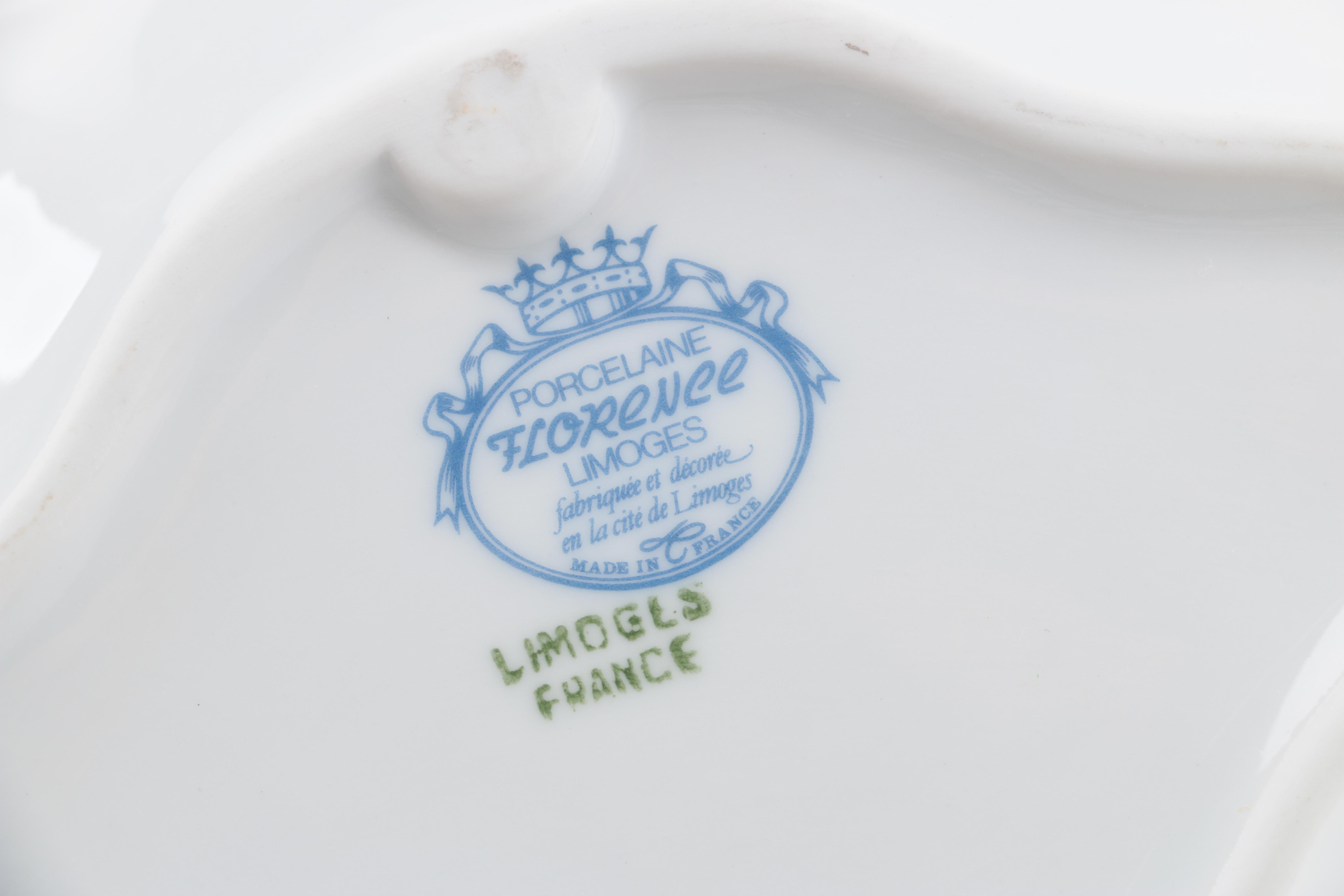 Limoges "Florence" Floral Dish