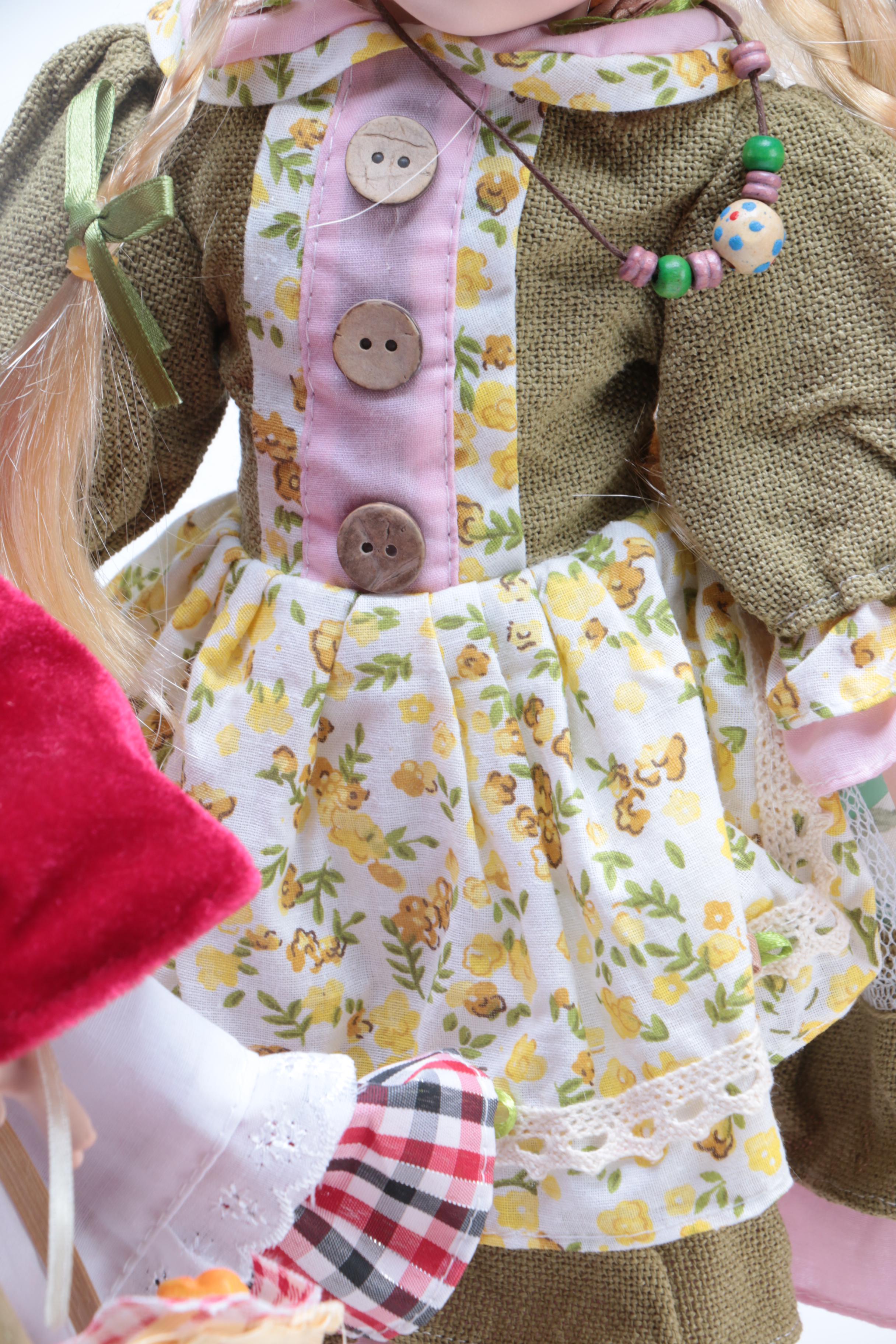 Five Porcelain Dolls Including Little Red Riding Hood