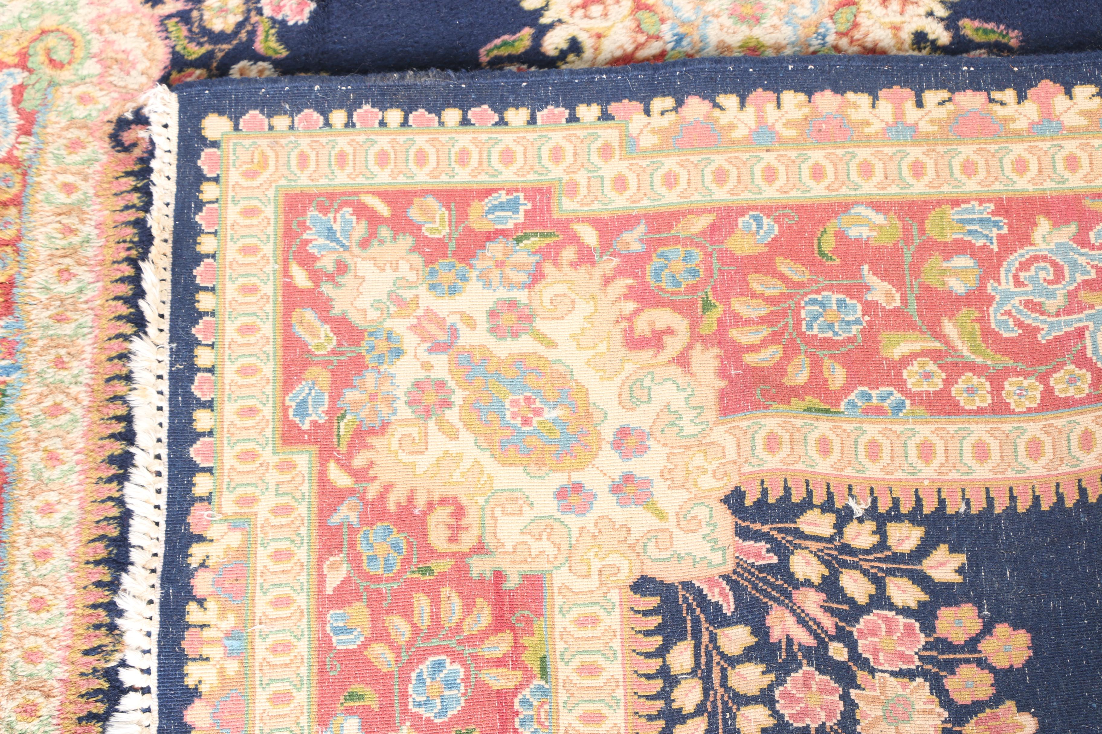 Hand-Knotted Kerman Area Rug