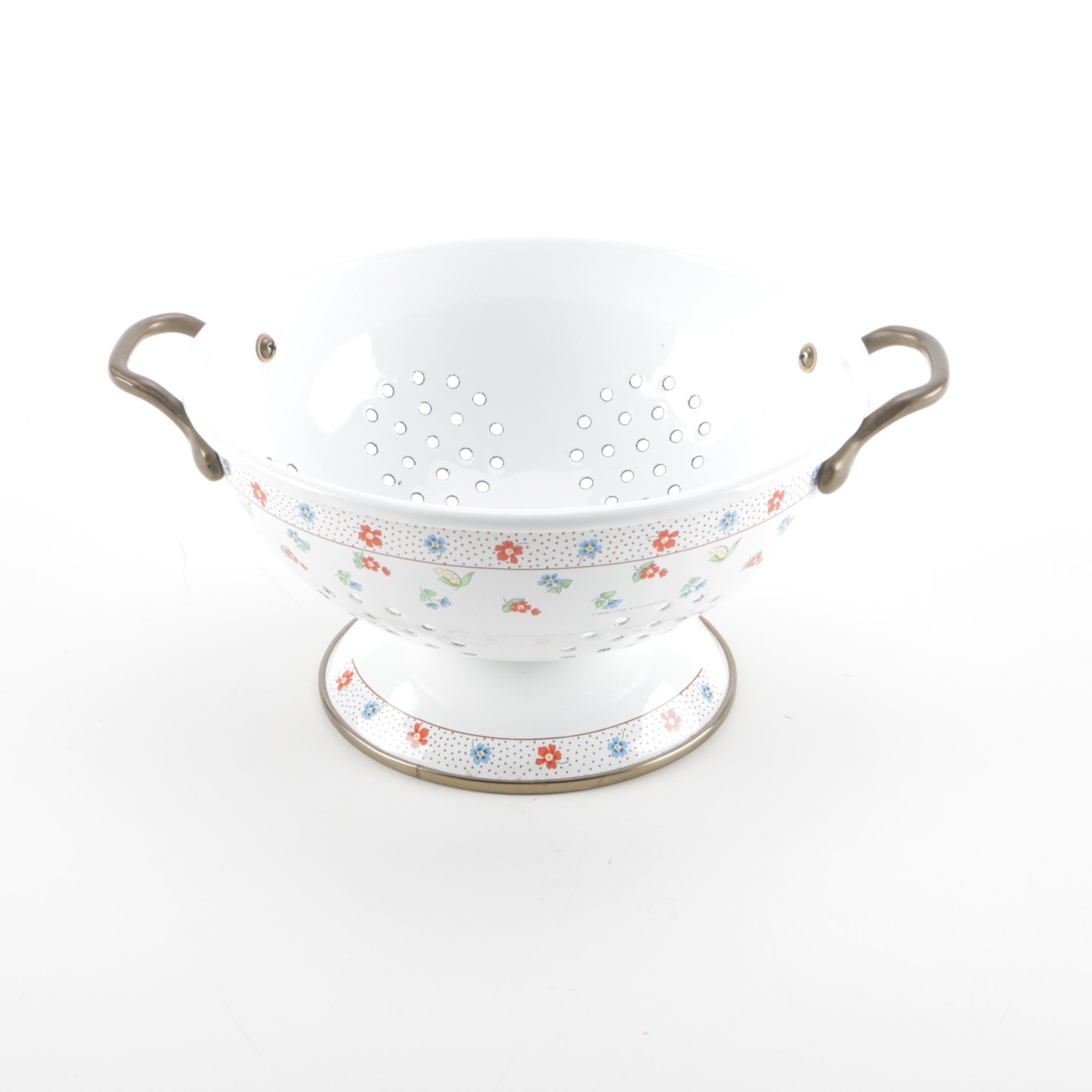 Vintage M.Kamenstein Floral Colander