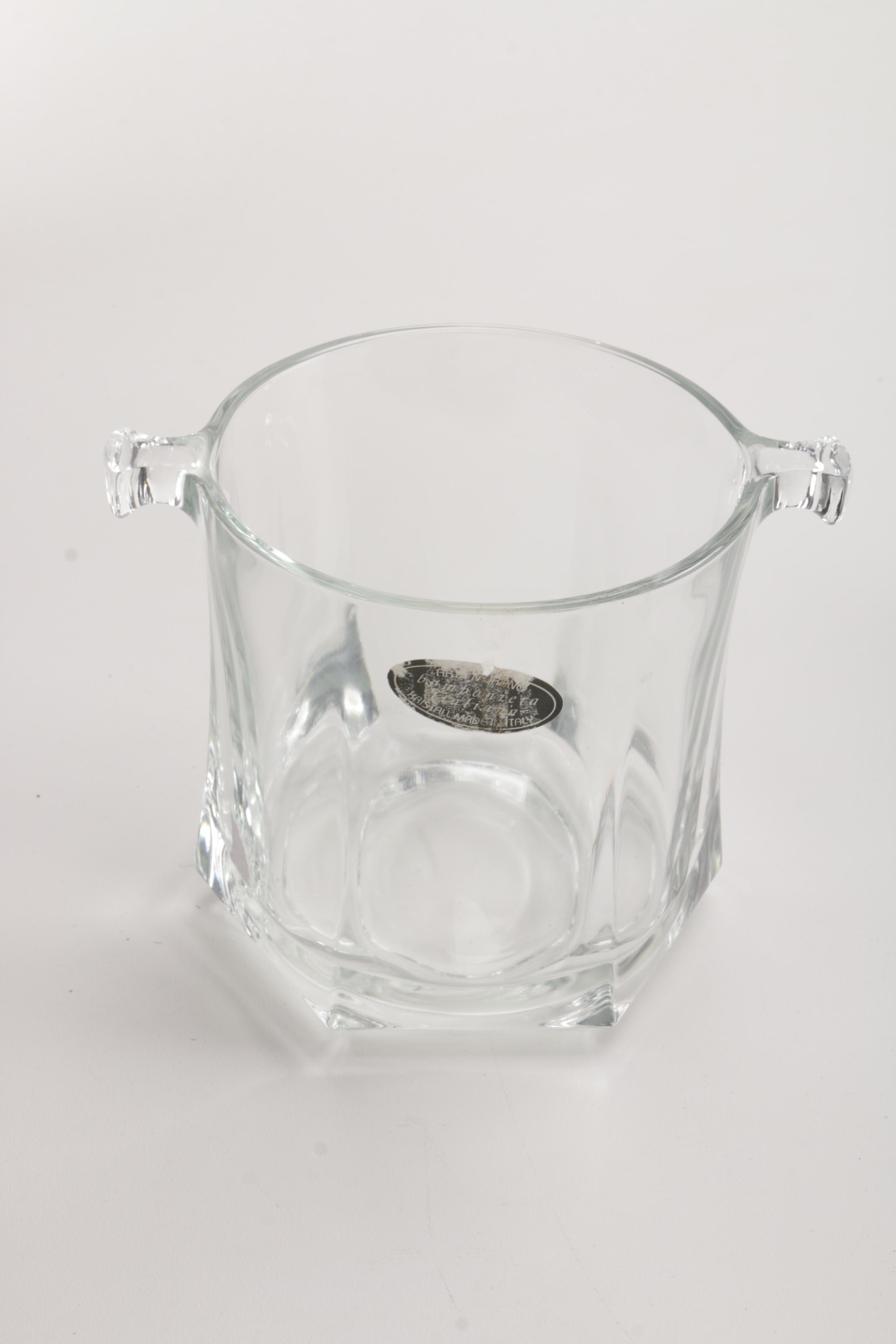 Crystal Ice Bucket and Champagne Flutes