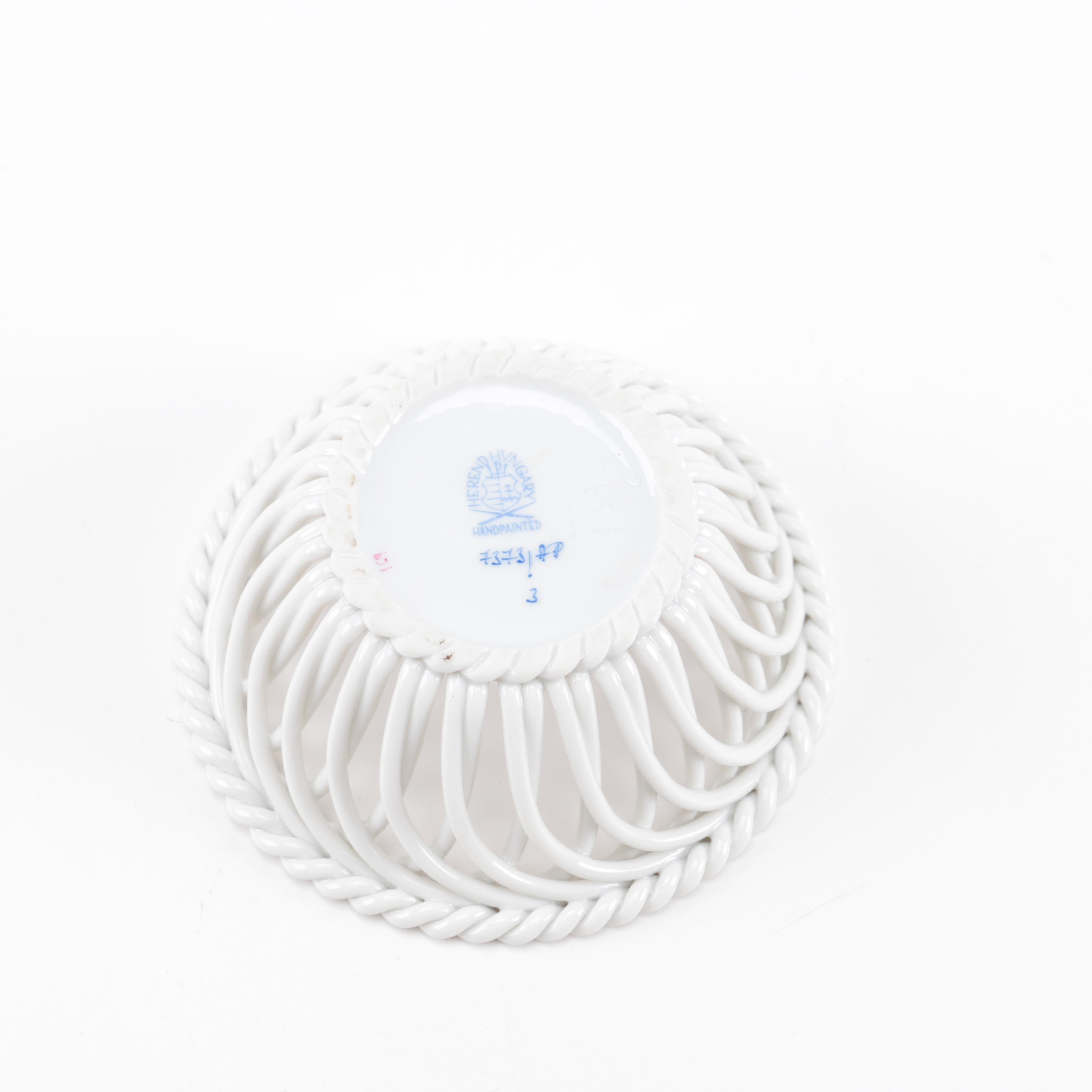 Herend "Apponyi" Pink Round Basket