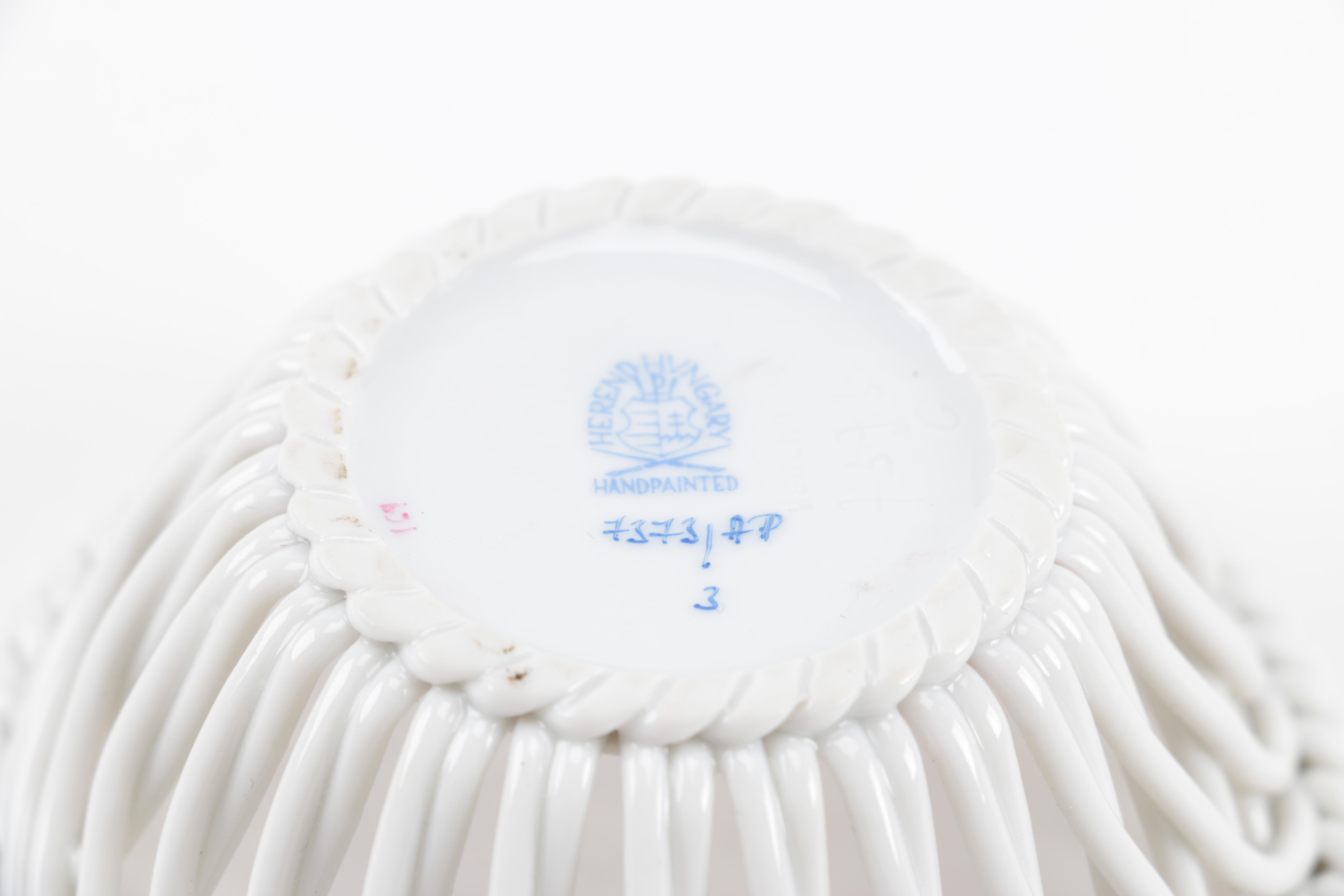 Herend "Apponyi" Pink Round Basket