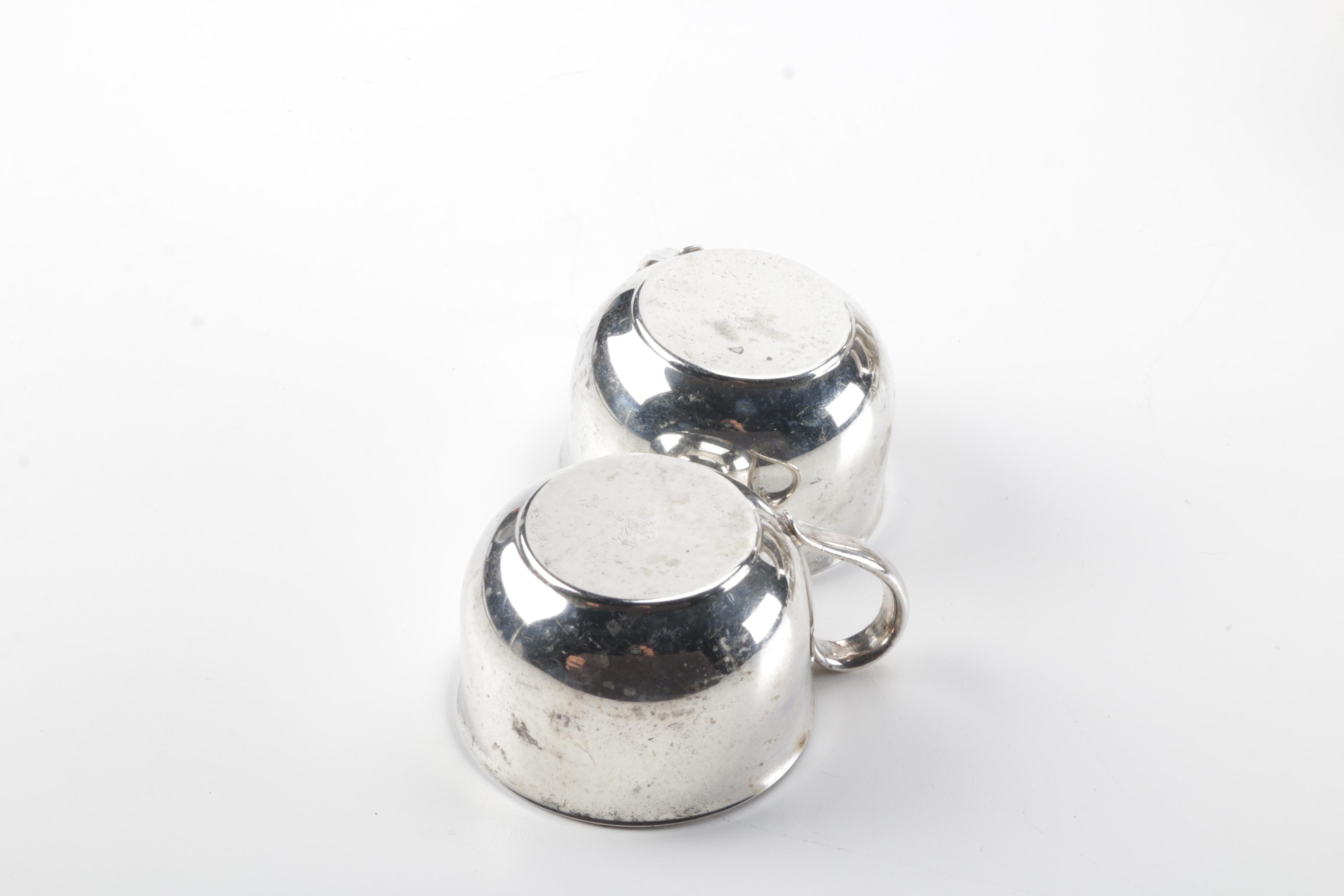 Oneida Silver Plate Punch Bowl With Accessories