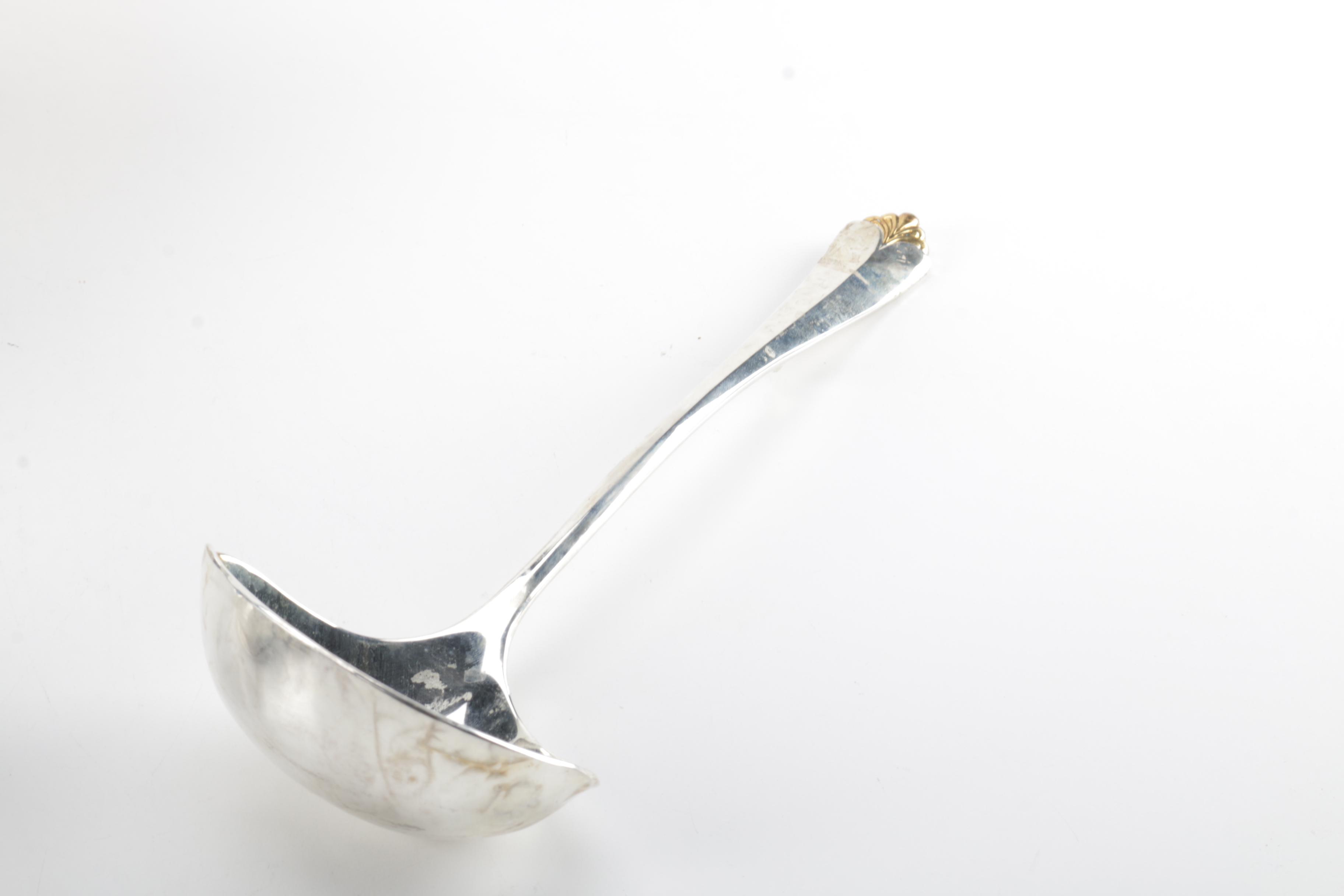 Oneida Silver Plate Punch Bowl With Accessories