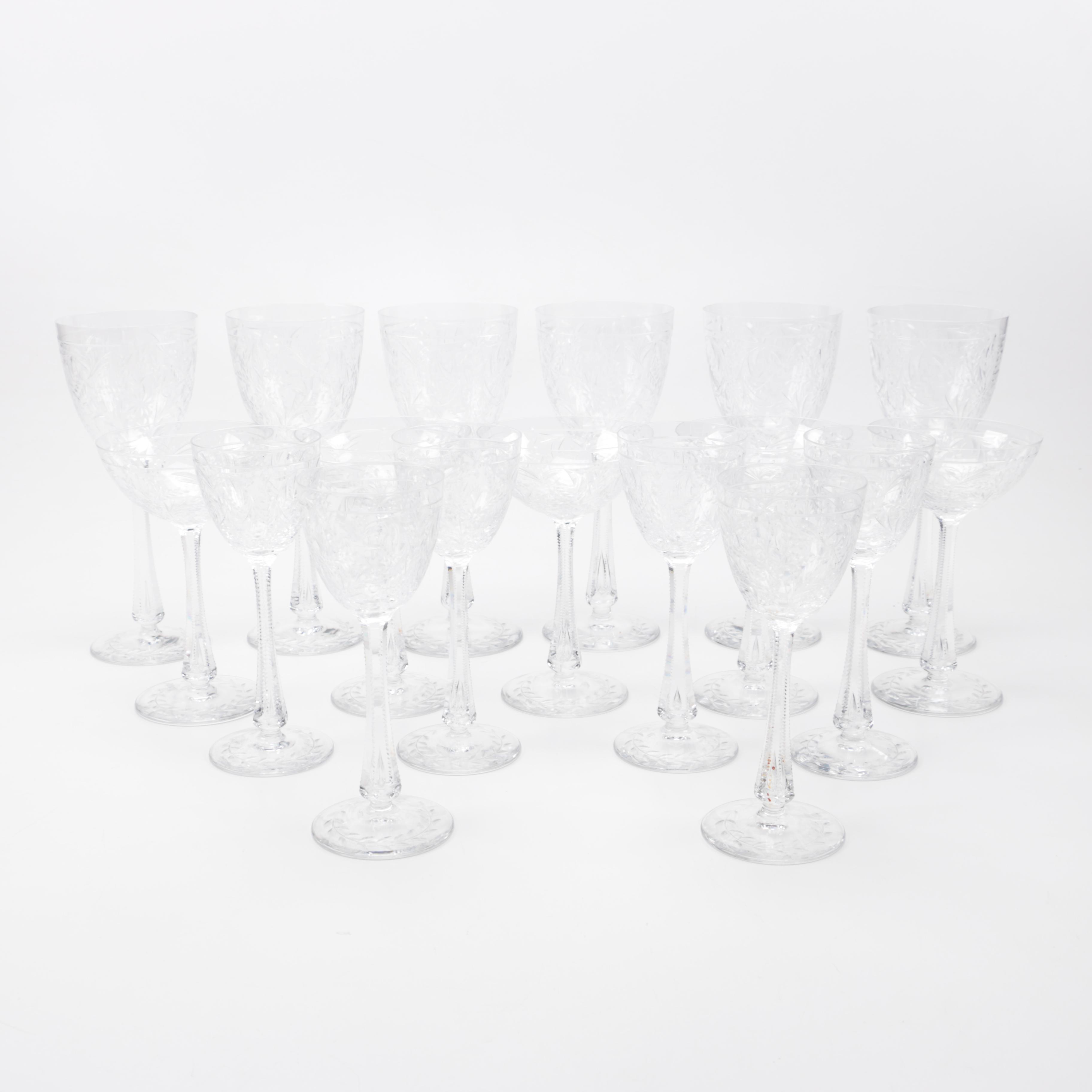 Set of Crystal Stemware