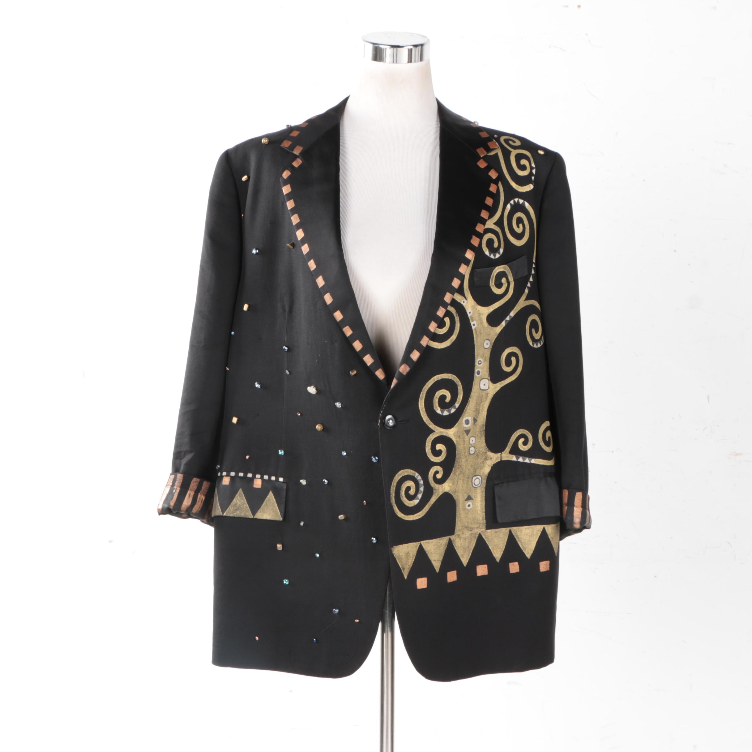 Custom Hand Painted Men's Blazer