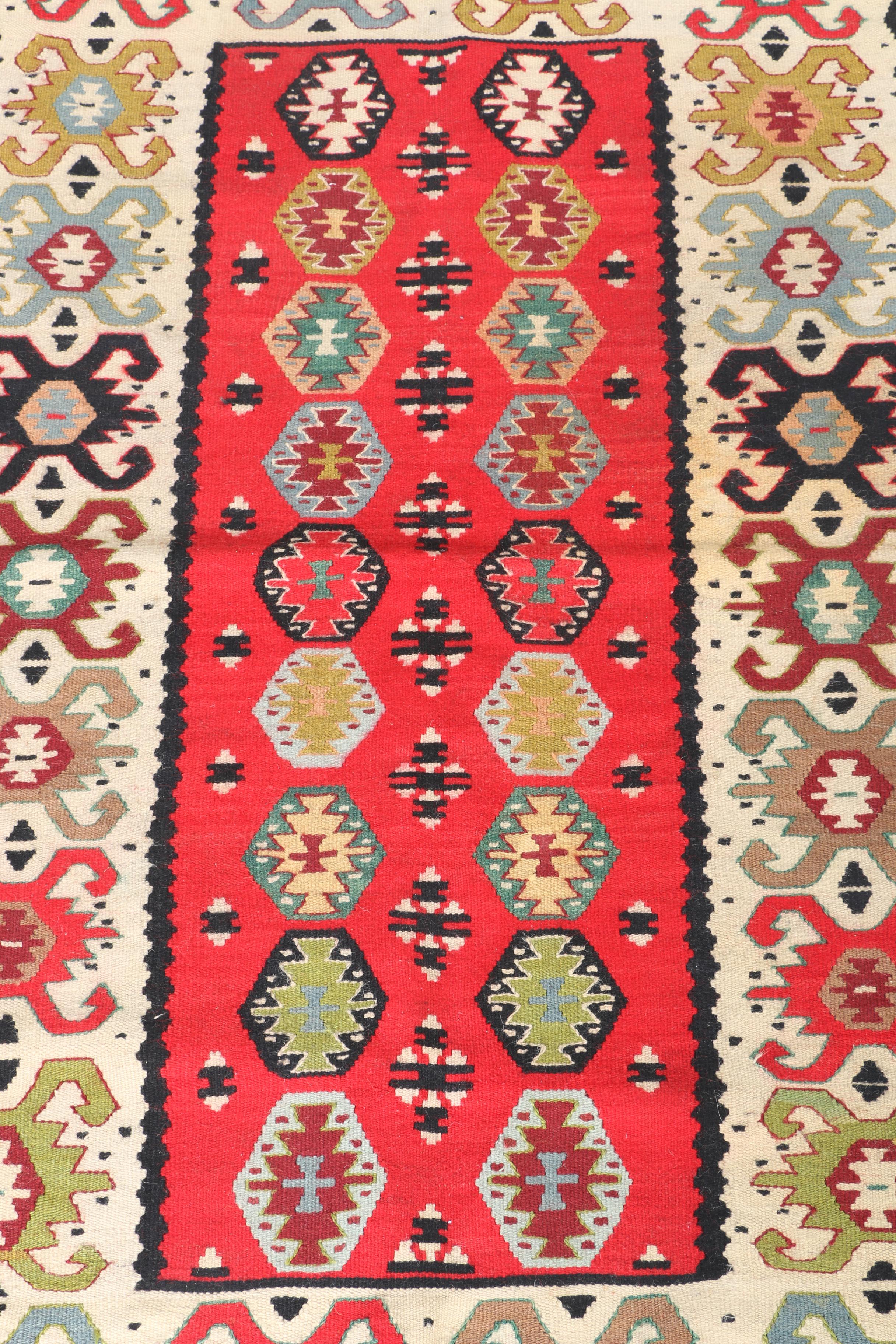 Handwoven and Embroidered Kazak Accent Rugs and Kilims