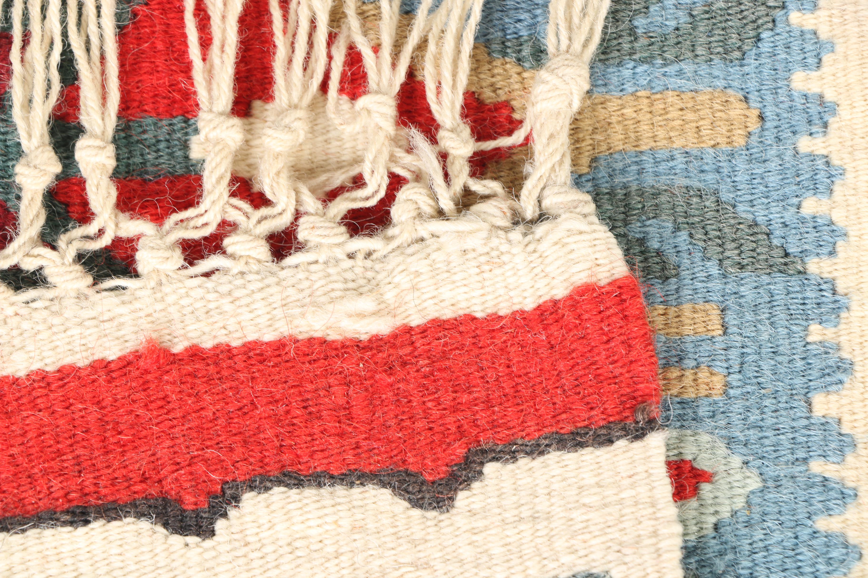 Handwoven and Embroidered Kazak Accent Rugs and Kilims