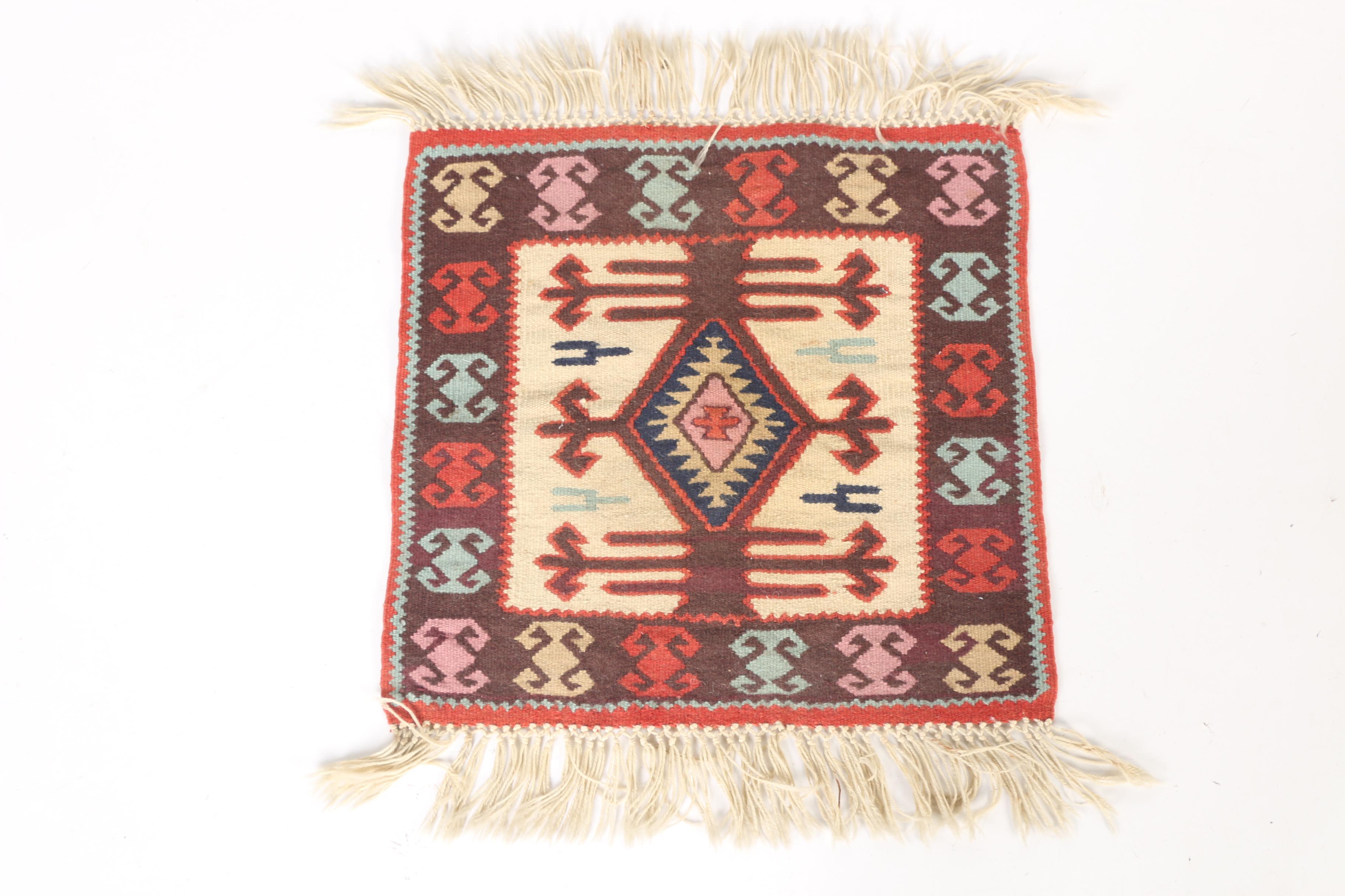 Handwoven and Embroidered Kazak Accent Rugs and Kilims