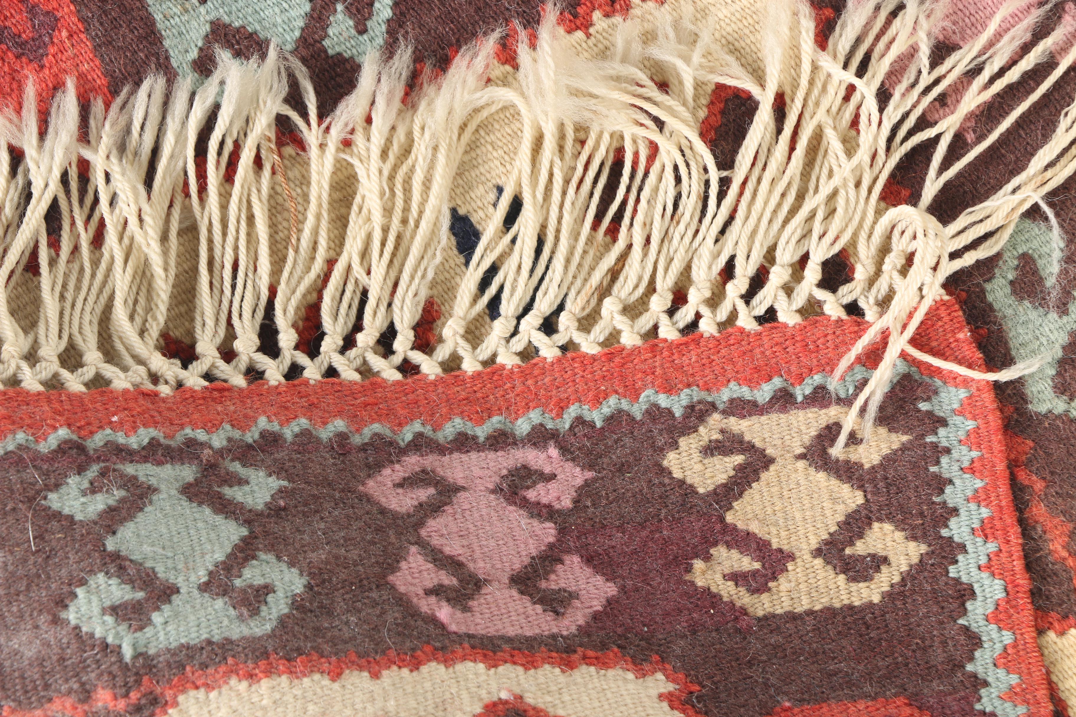 Handwoven and Embroidered Kazak Accent Rugs and Kilims
