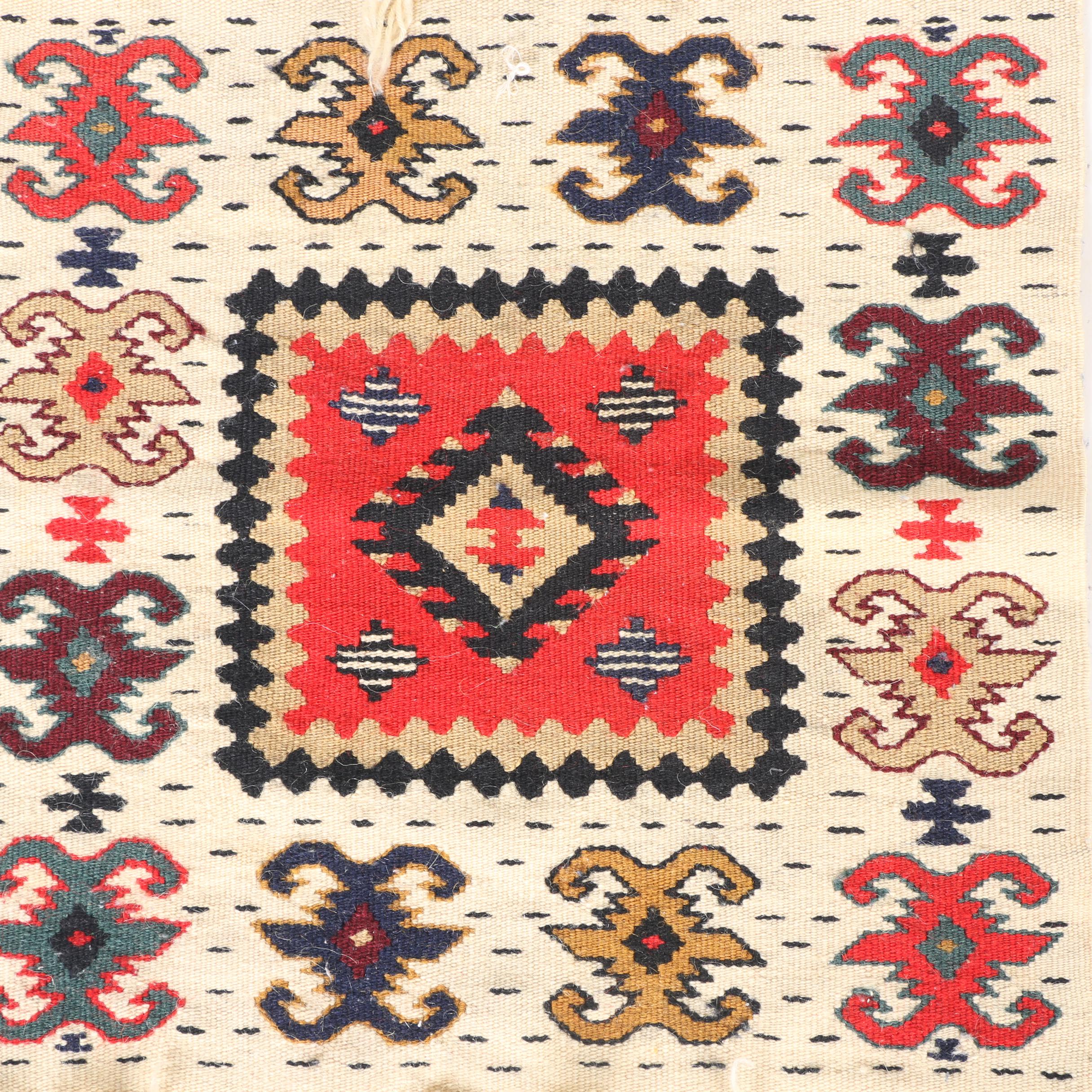 Handwoven and Embroidered Kazak Accent Rugs and Kilims