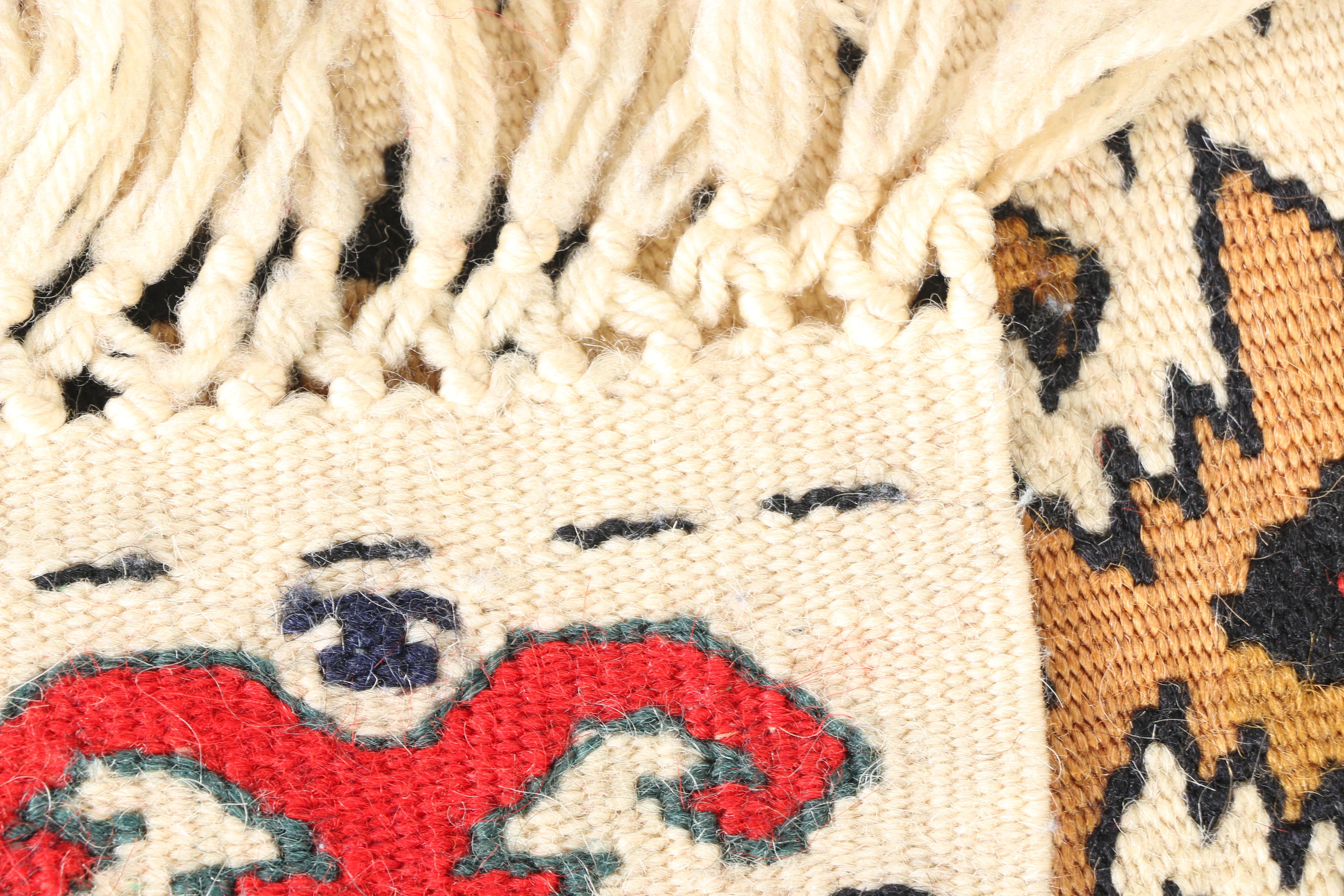 Handwoven and Embroidered Kazak Accent Rugs and Kilims