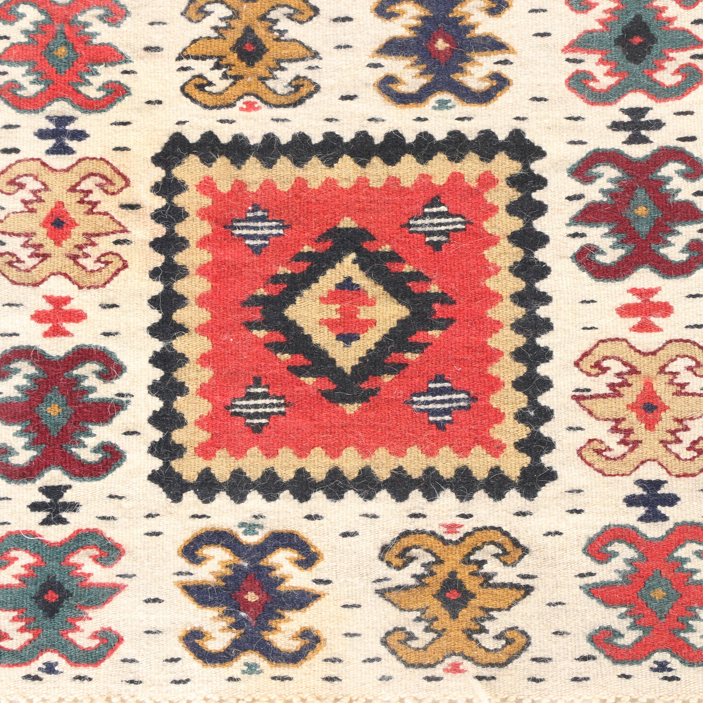 Handwoven and Embroidered Kazak Accent Rugs and Kilims