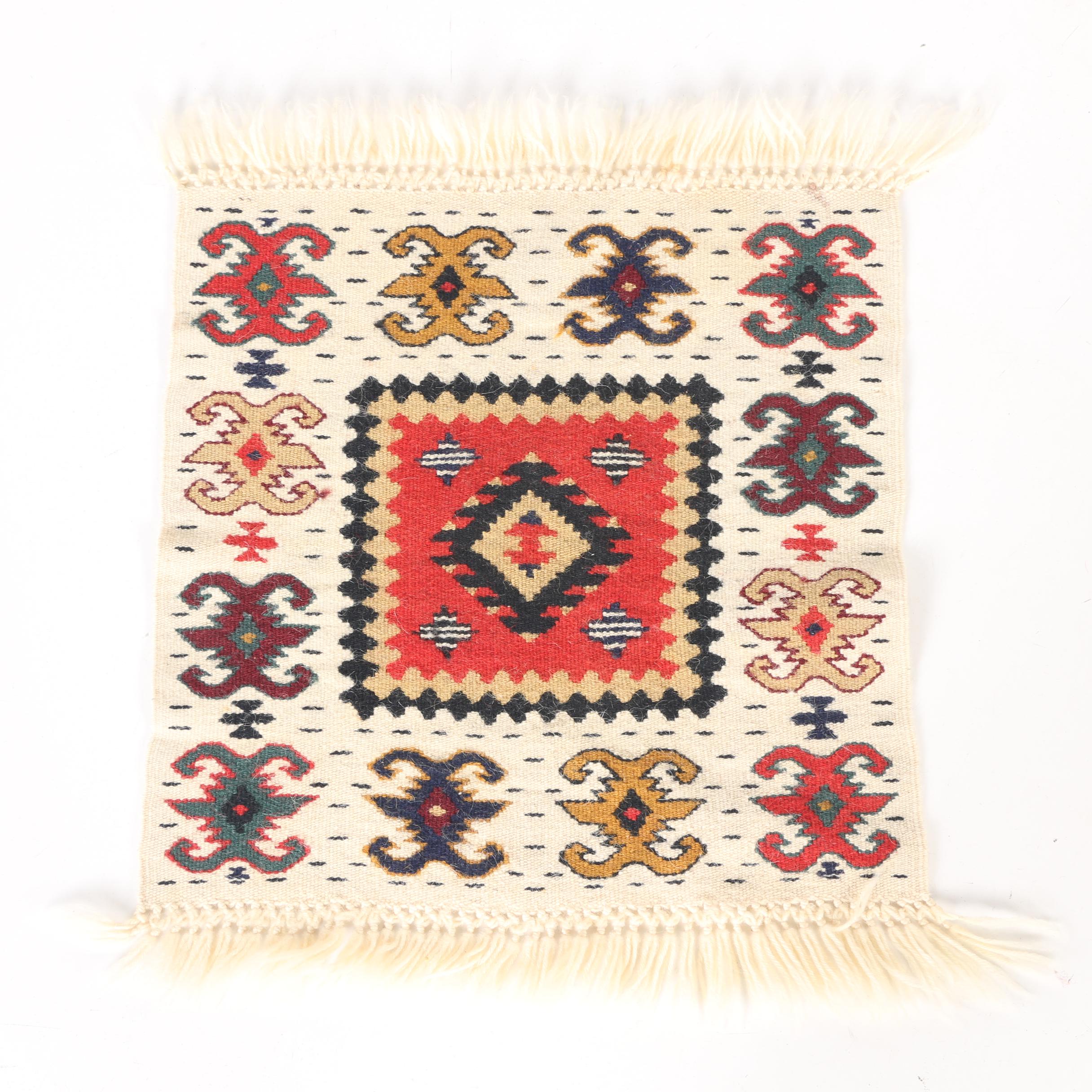 Handwoven and Embroidered Kazak Accent Rugs and Kilims