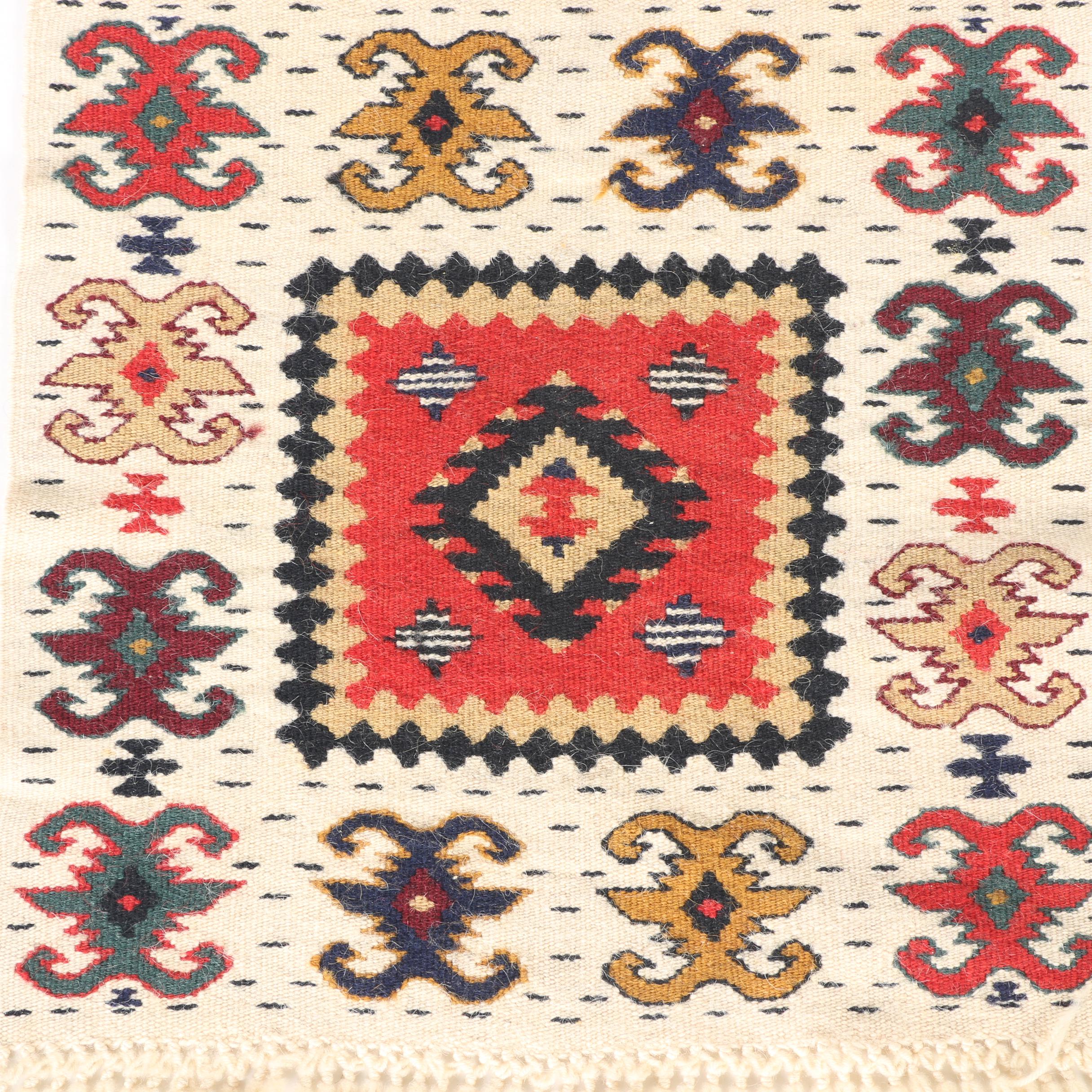 Handwoven and Embroidered Kazak Accent Rugs and Kilims