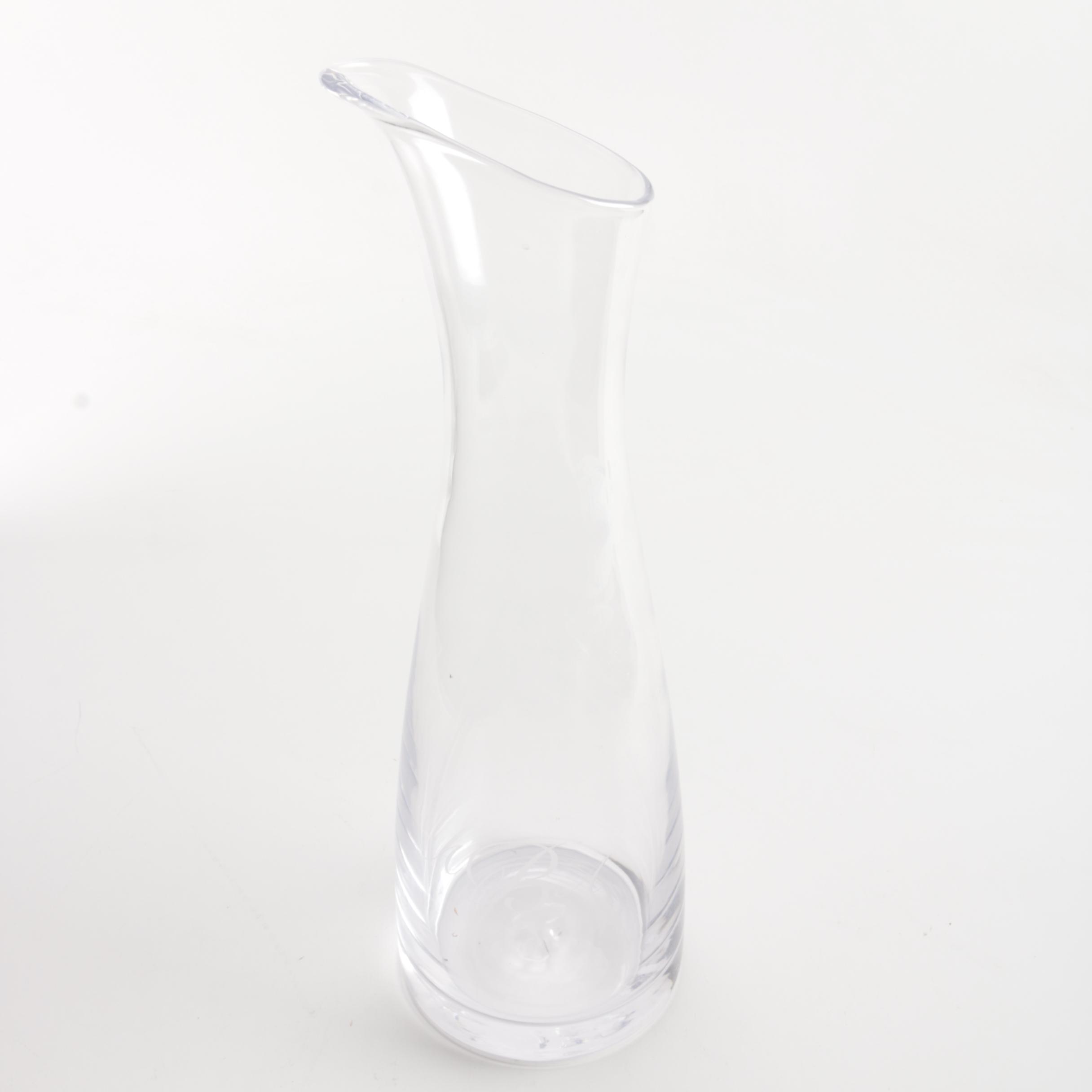 Simon Pearce Monogrammed Glass Carafe