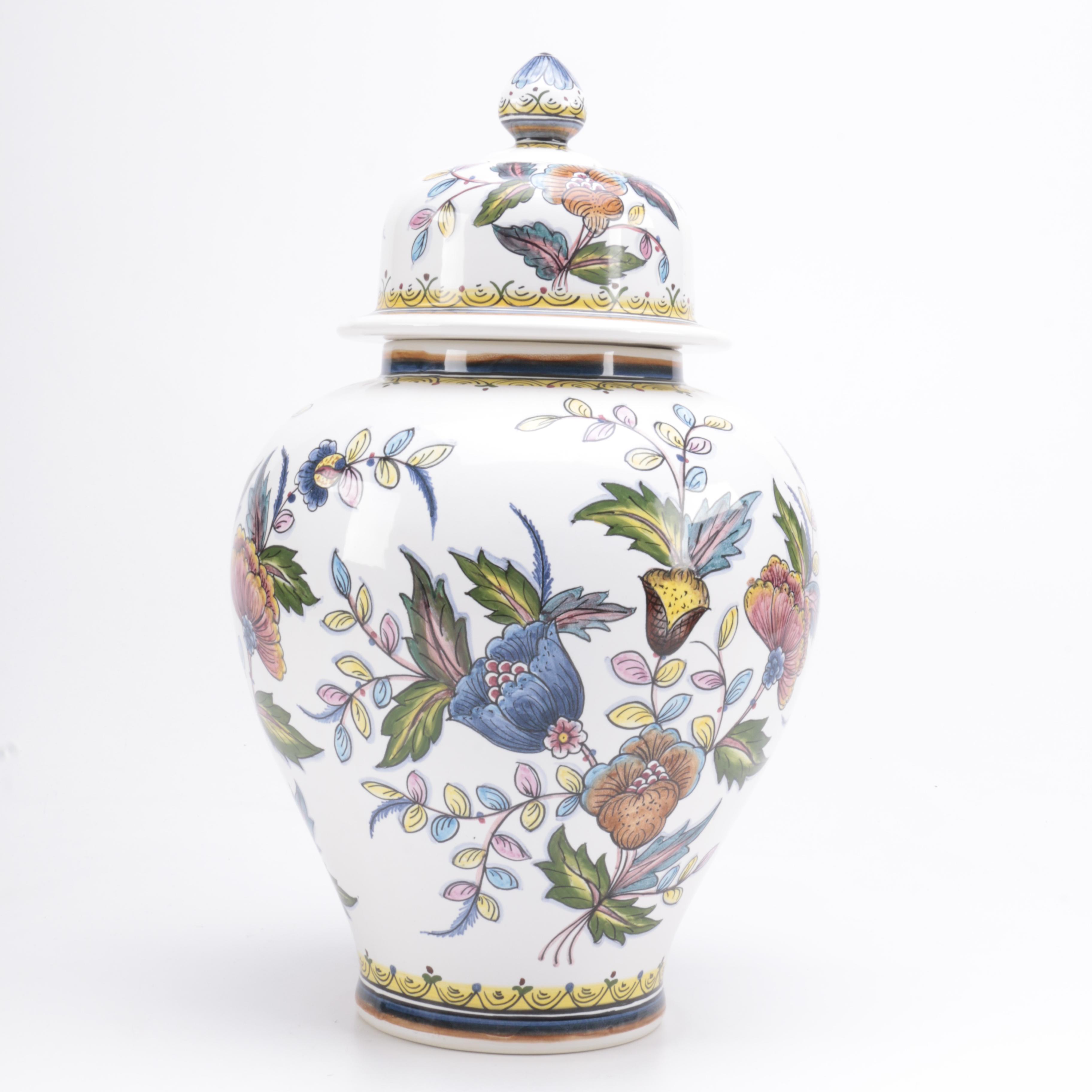 Handpainted Portuguese Urn