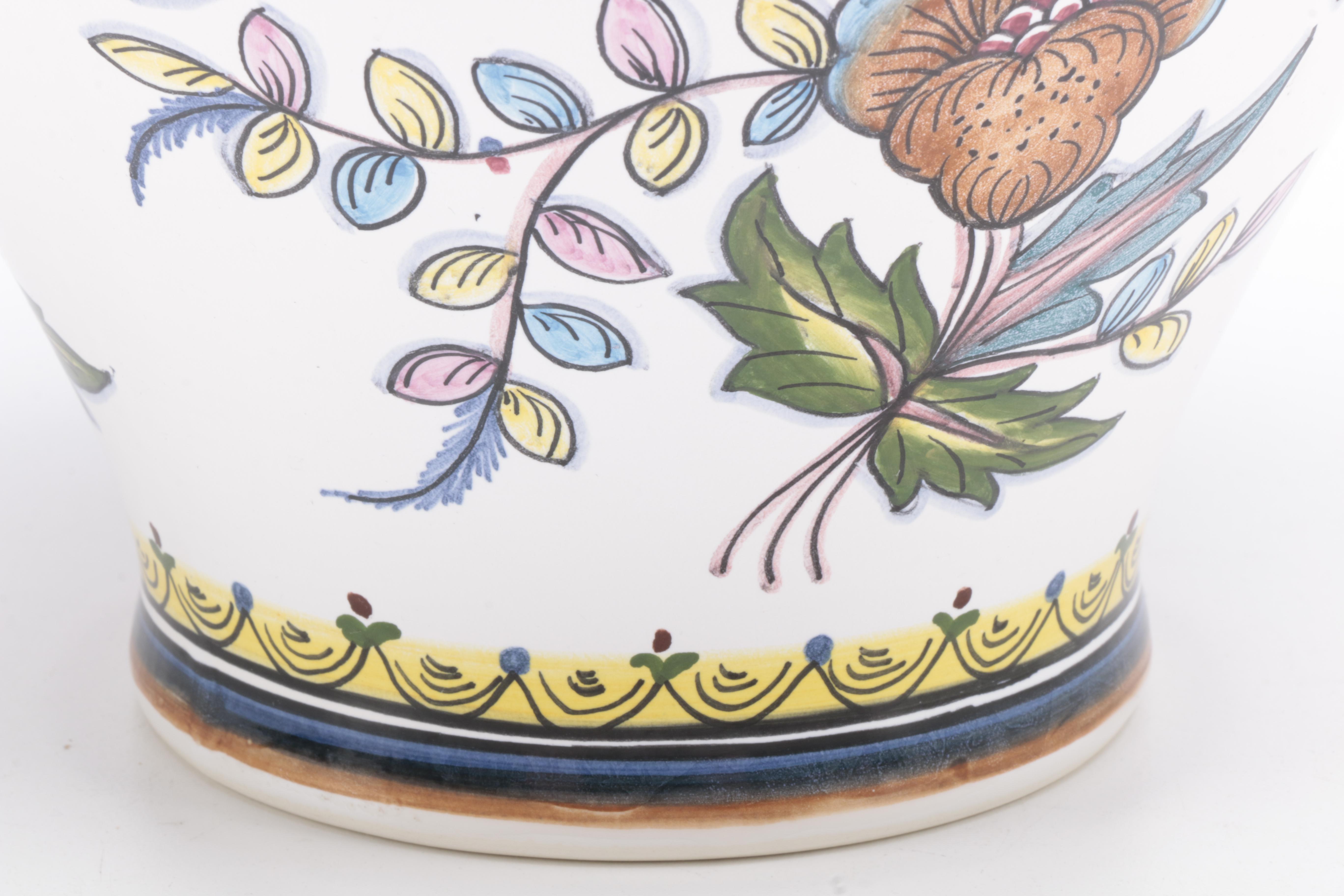 Handpainted Portuguese Urn