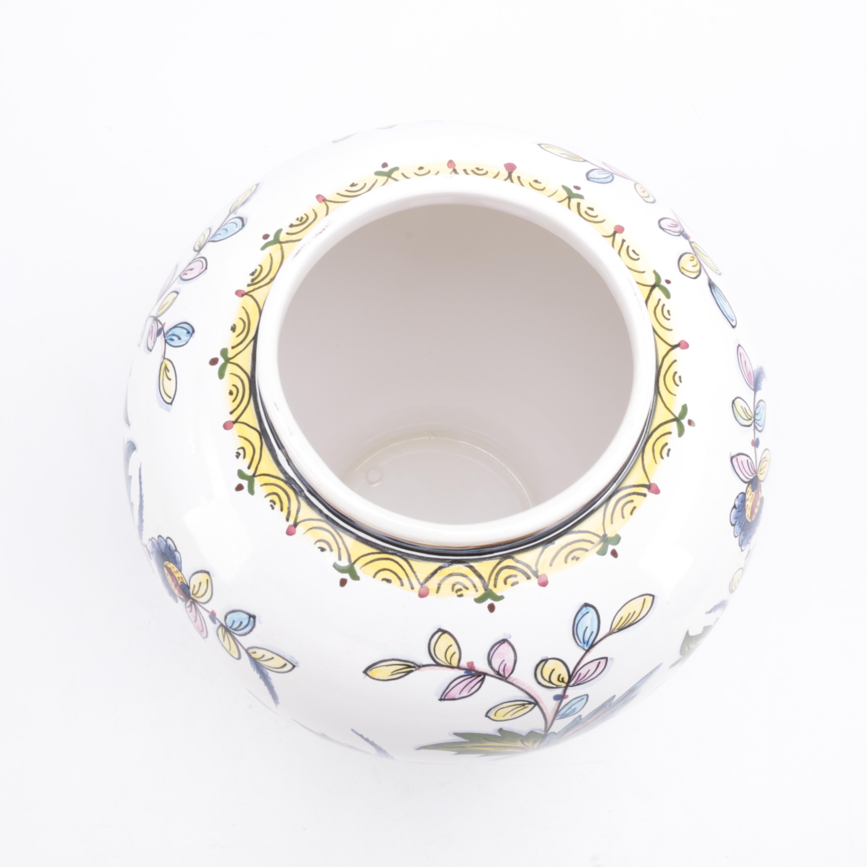 Handpainted Portuguese Urn