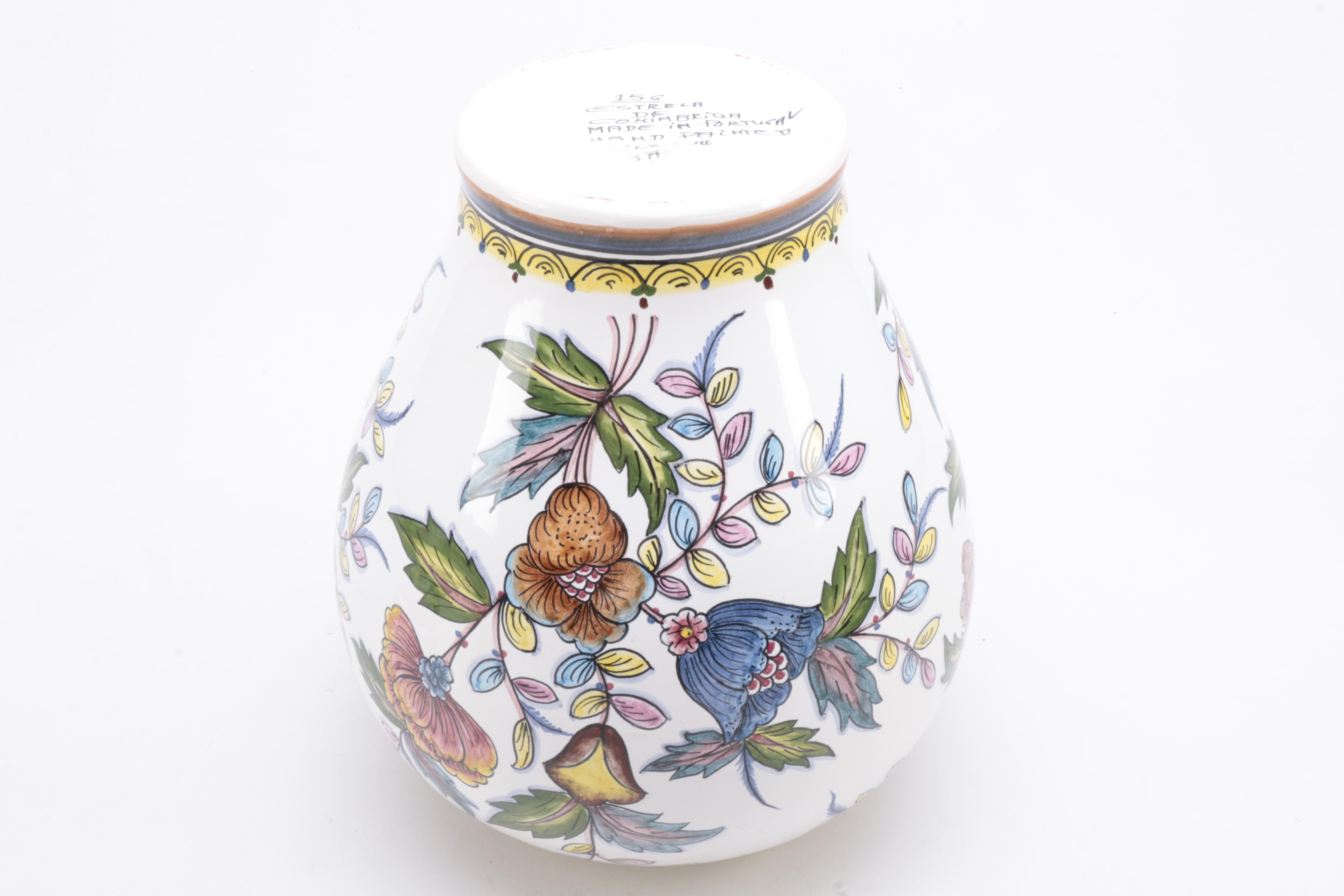Handpainted Portuguese Urn