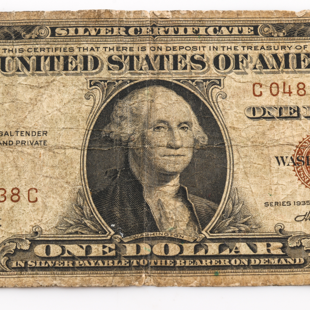 Pair of Series 1935-A Brown Seal "Hawaii" $1 Silver Certificates