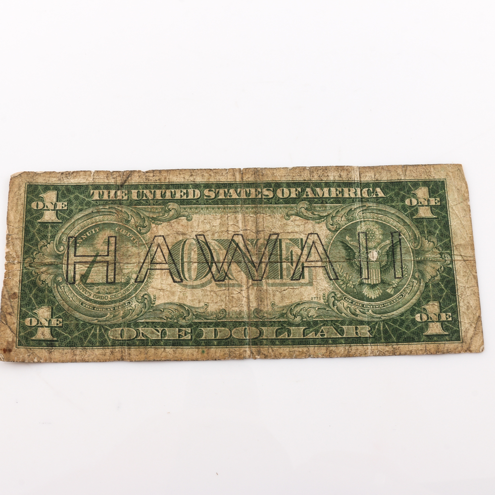 Pair of Series 1935-A Brown Seal "Hawaii" $1 Silver Certificates