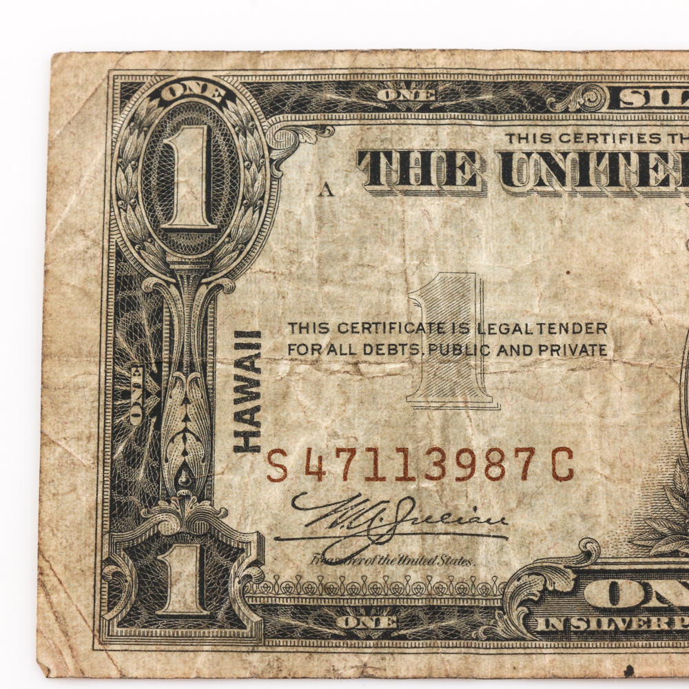 Pair of Series 1935-A Brown Seal "Hawaii" $1 Silver Certificates