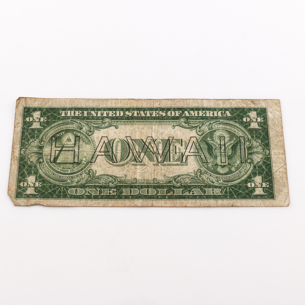 Pair of Series 1935-A Brown Seal "Hawaii" $1 Silver Certificates