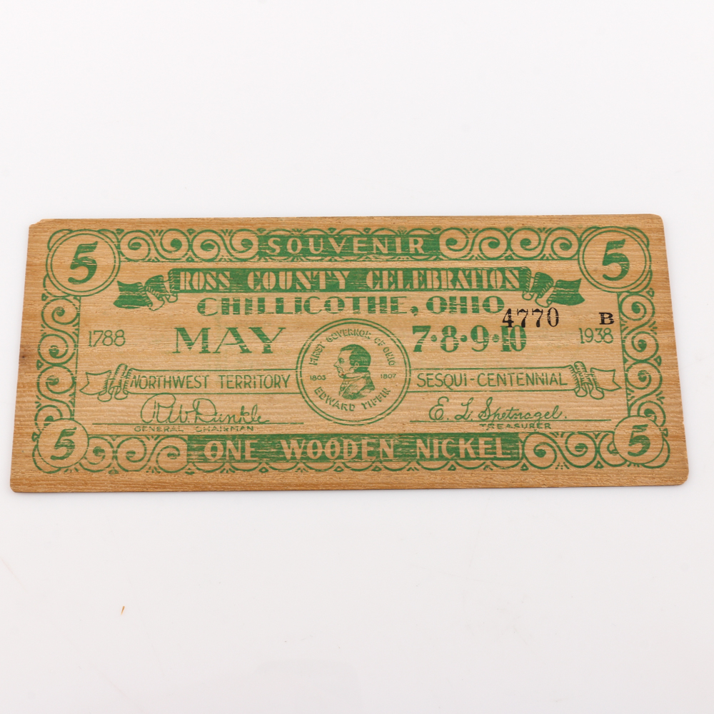 Group Ross County Celebration Wooden Nickels