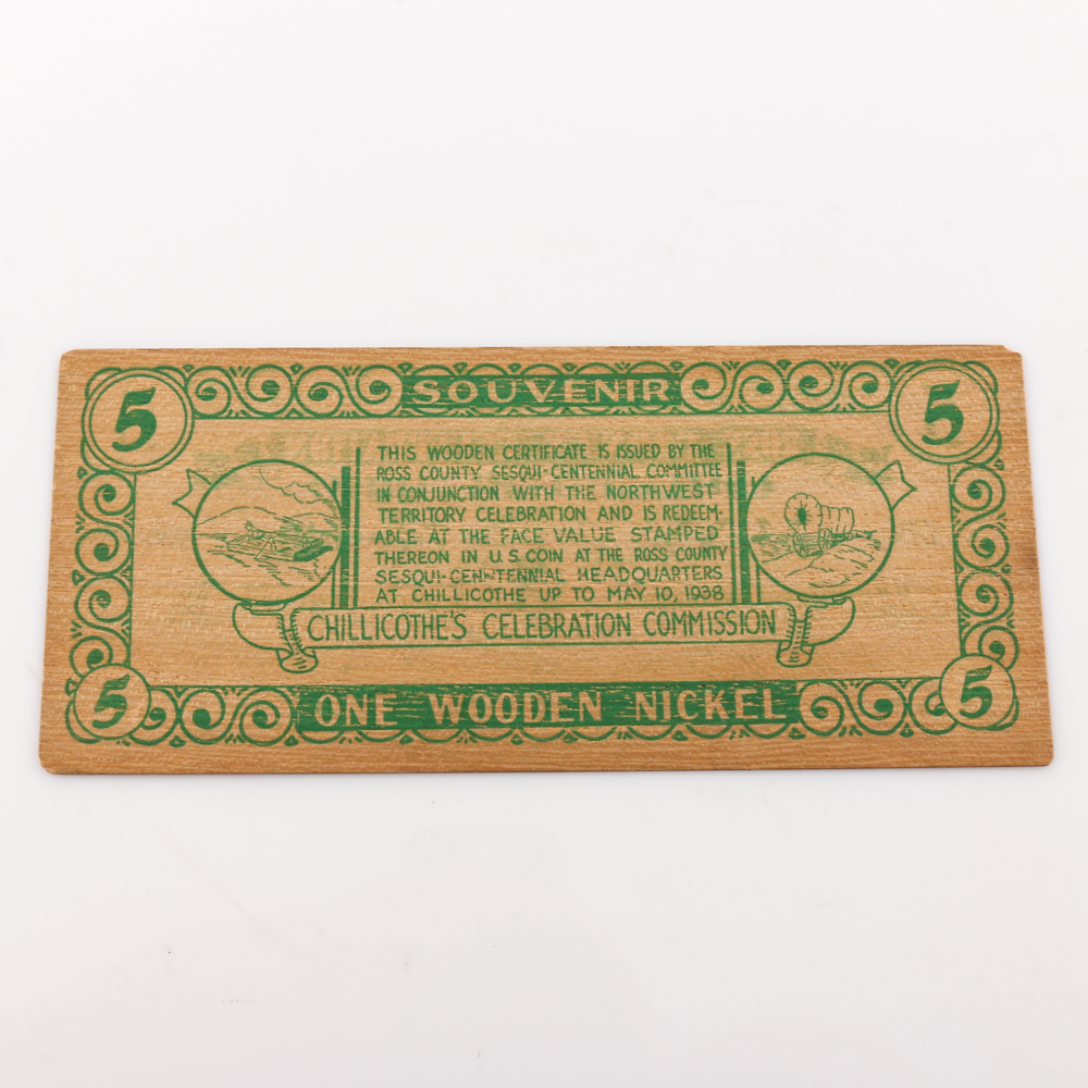 Group Ross County Celebration Wooden Nickels