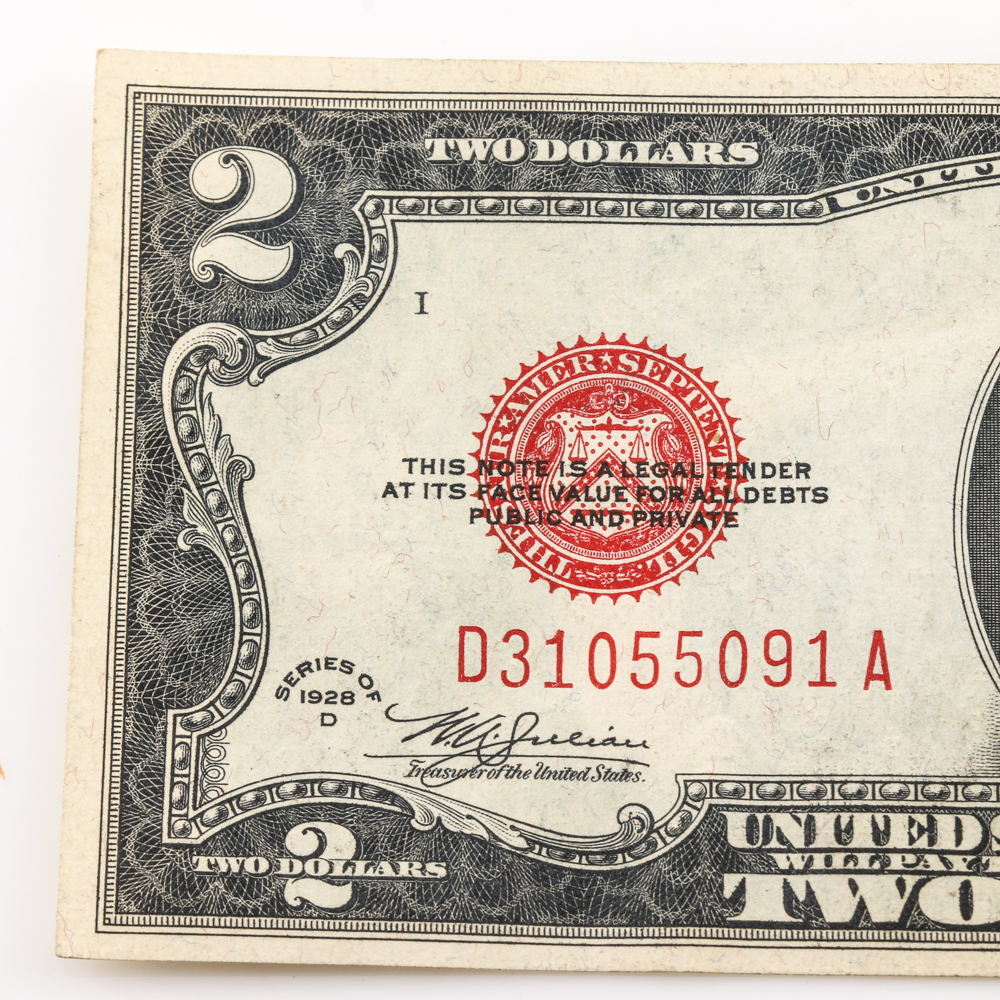 Series 1928-D Red Seal $2 Note