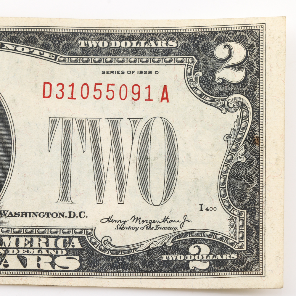 Series 1928-D Red Seal $2 Note