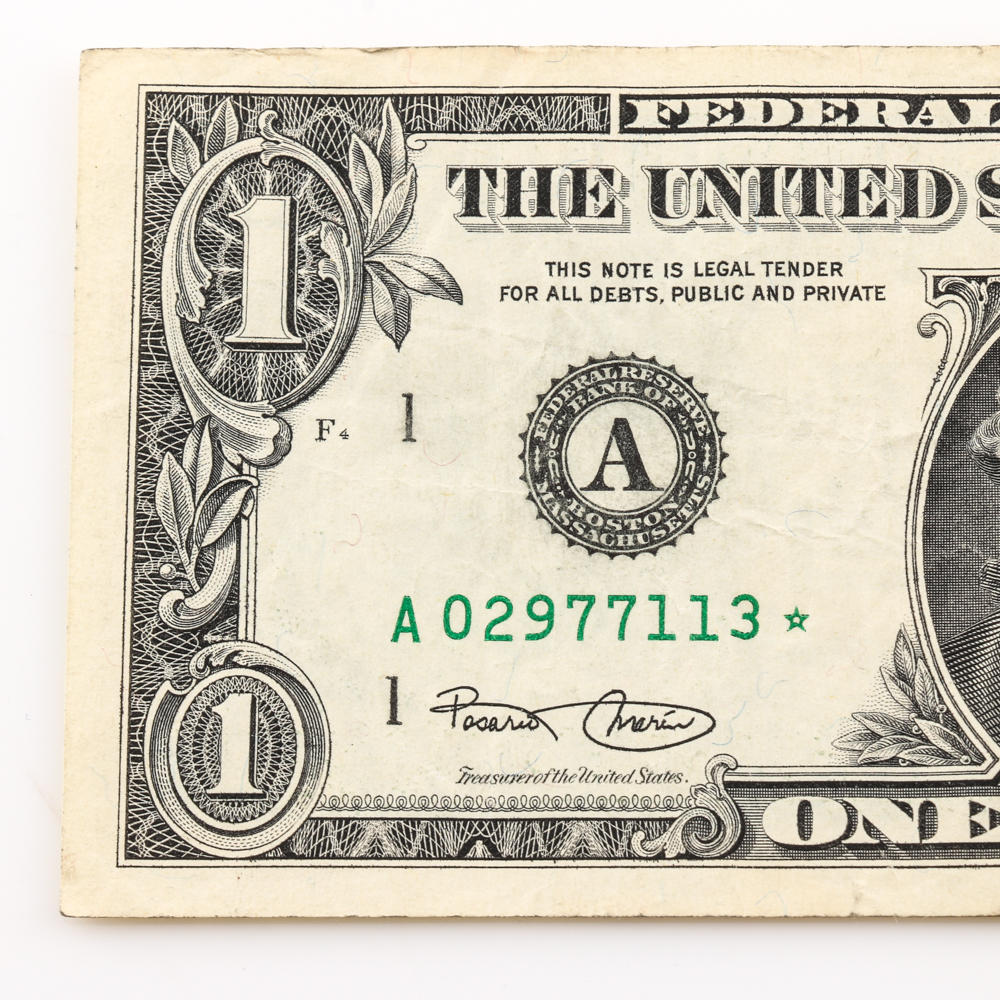 Group of (15) Series 1999, 2001, 2003 $1 Federal Reserve Star Notes