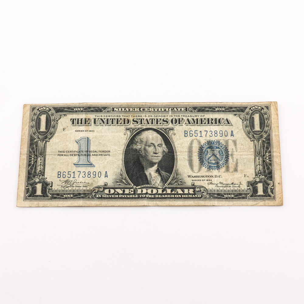 Series 1934 Blue Seal $1 Silver Certificate