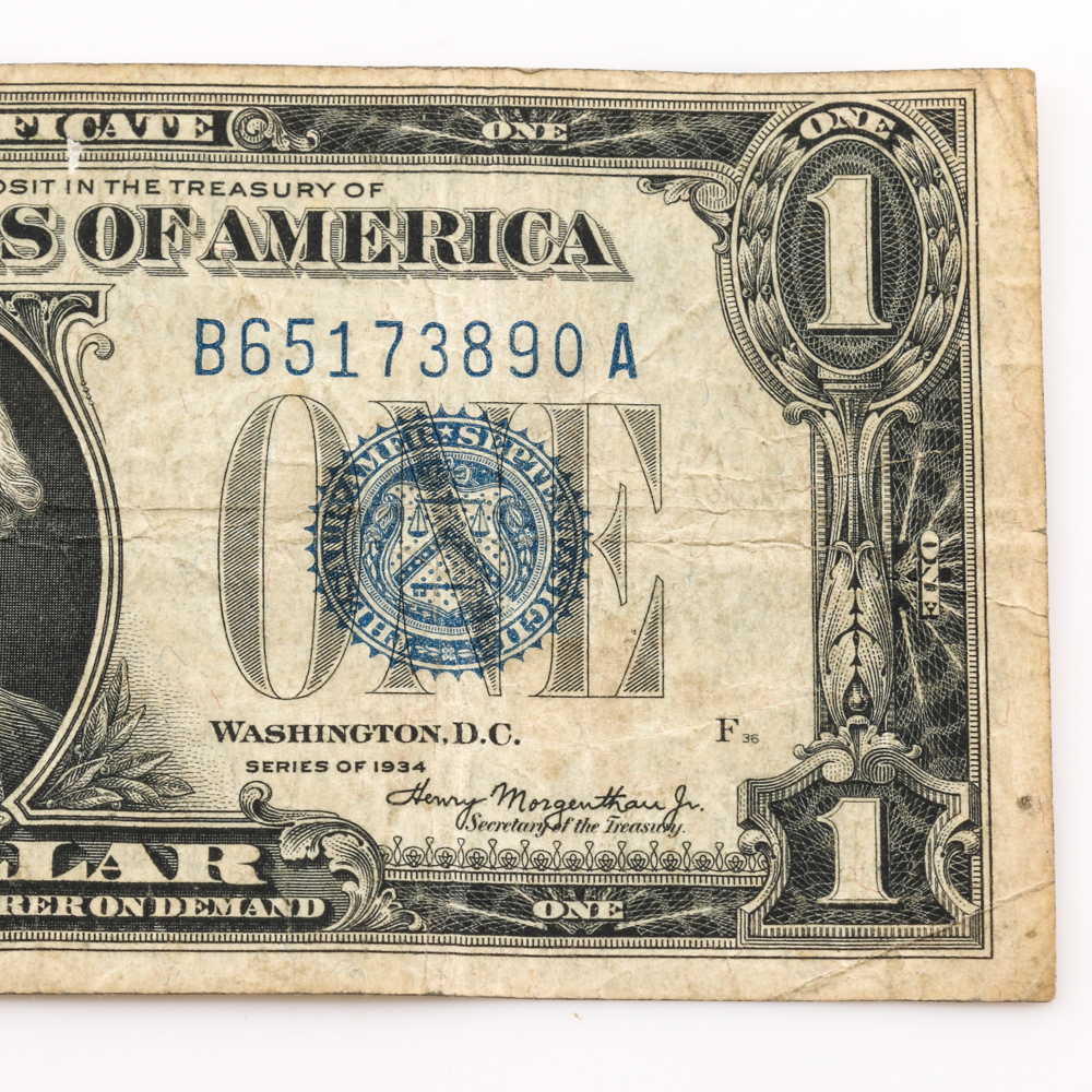 Series 1934 Blue Seal $1 Silver Certificate