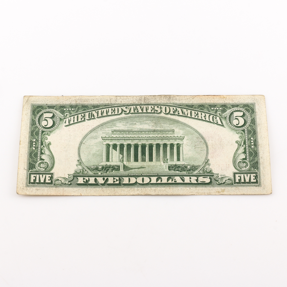 Series 1928-E Red Seal $5 United States Note