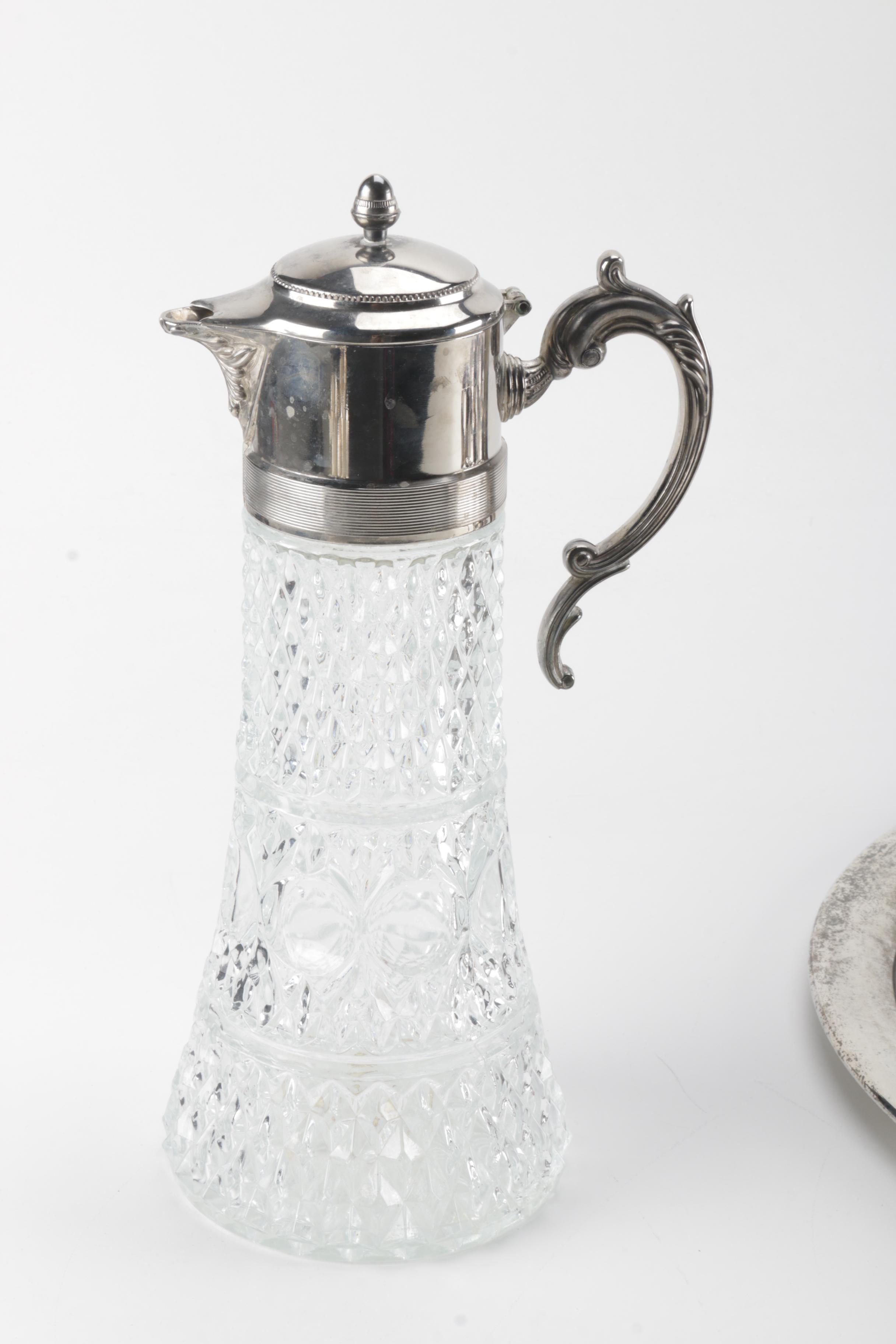 Plated Silver Drinkware With Tray Featuring William Adams (Towle)