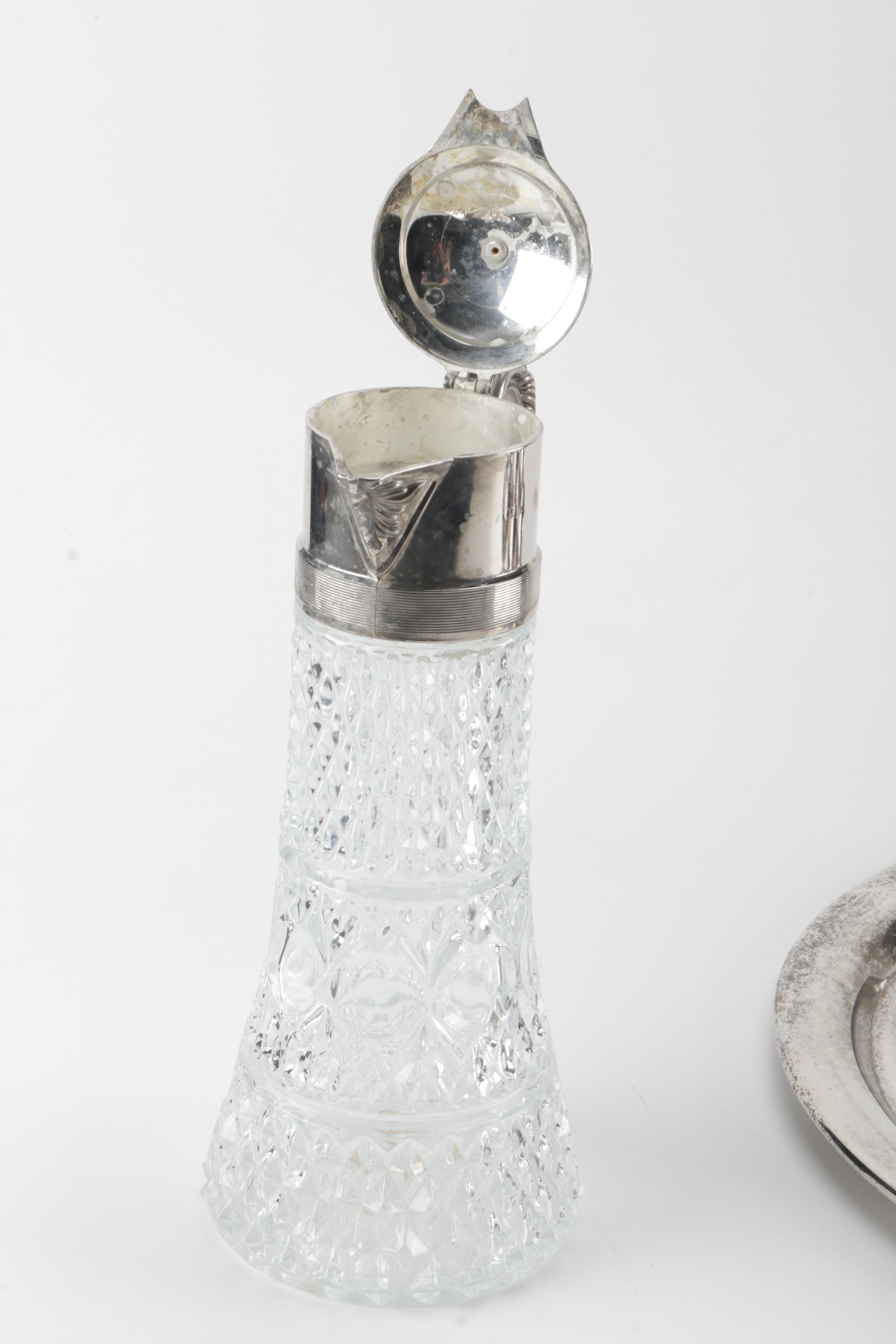 Plated Silver Drinkware With Tray Featuring William Adams (Towle)