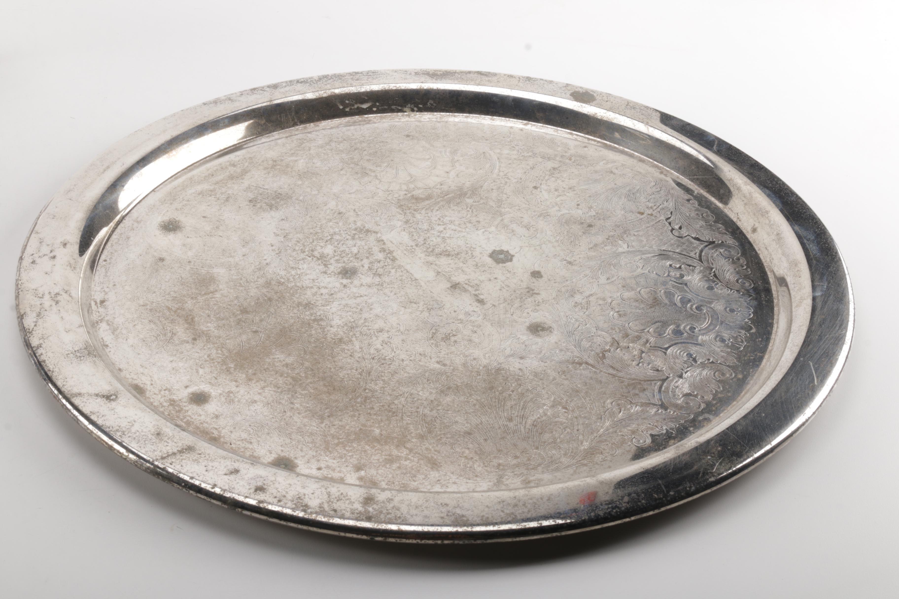 Plated Silver Drinkware With Tray Featuring William Adams (Towle)