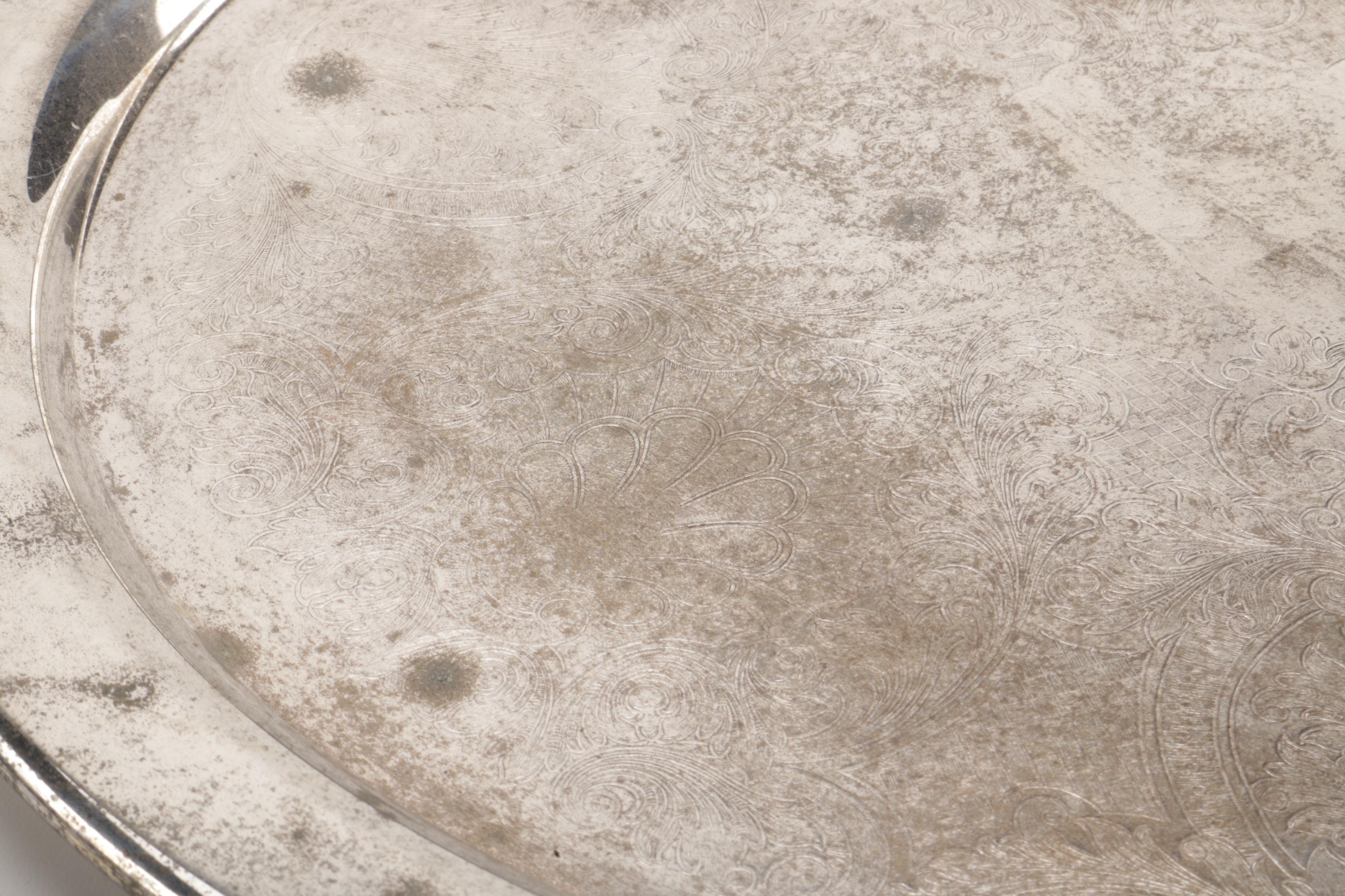 Plated Silver Drinkware With Tray Featuring William Adams (Towle)