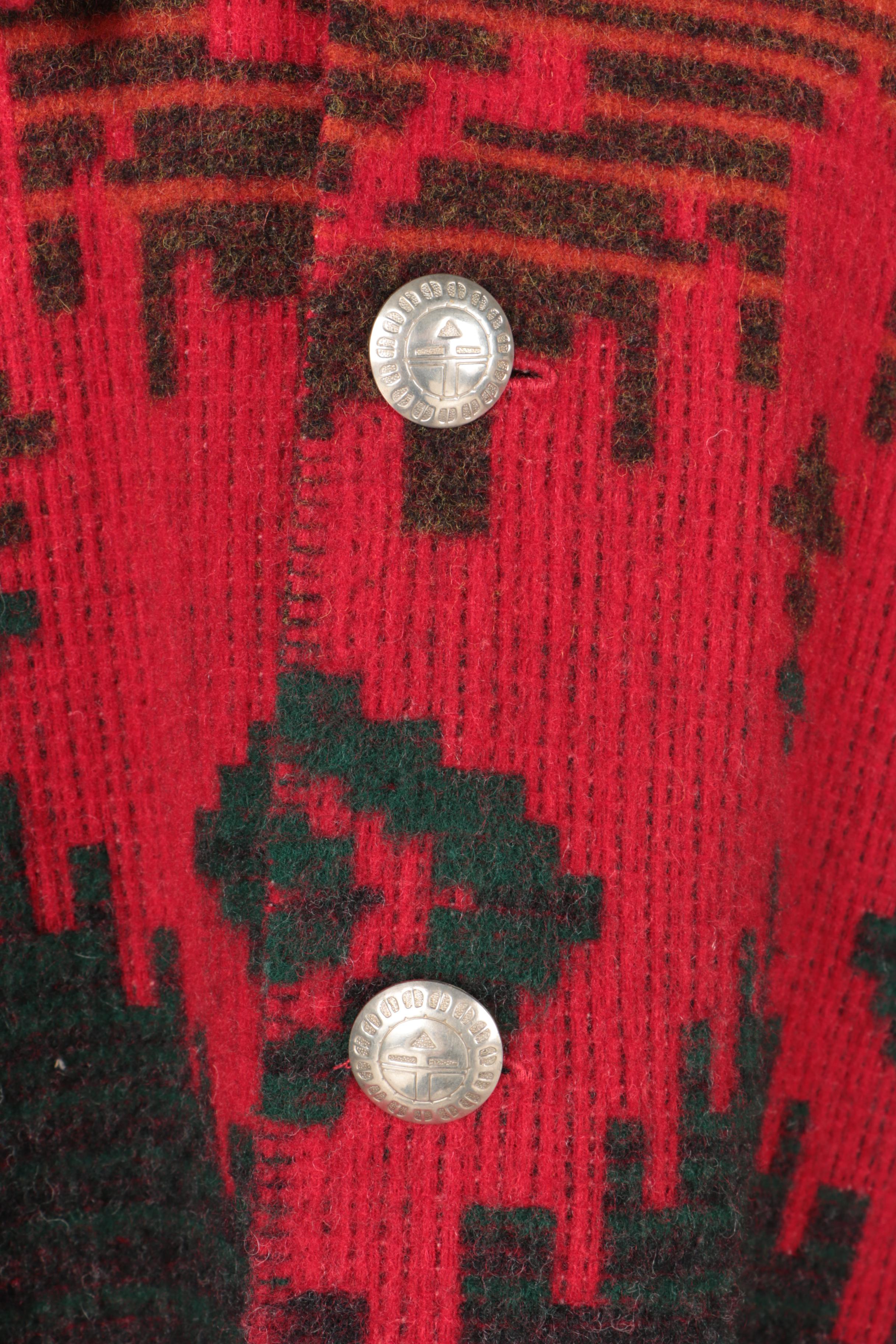 South Western Style Wool Coat