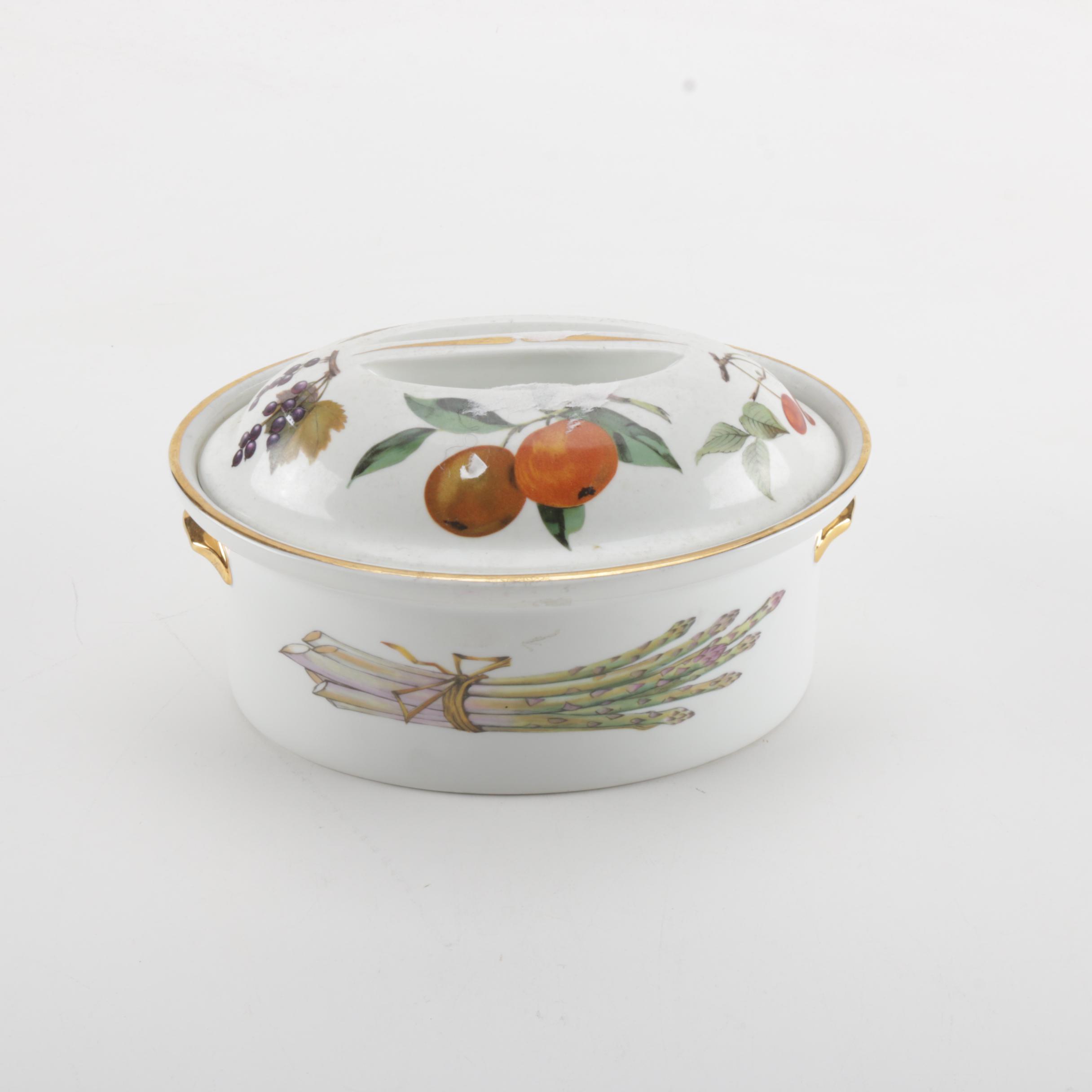 Royal Worcester 'Evesham' Lidded Dish