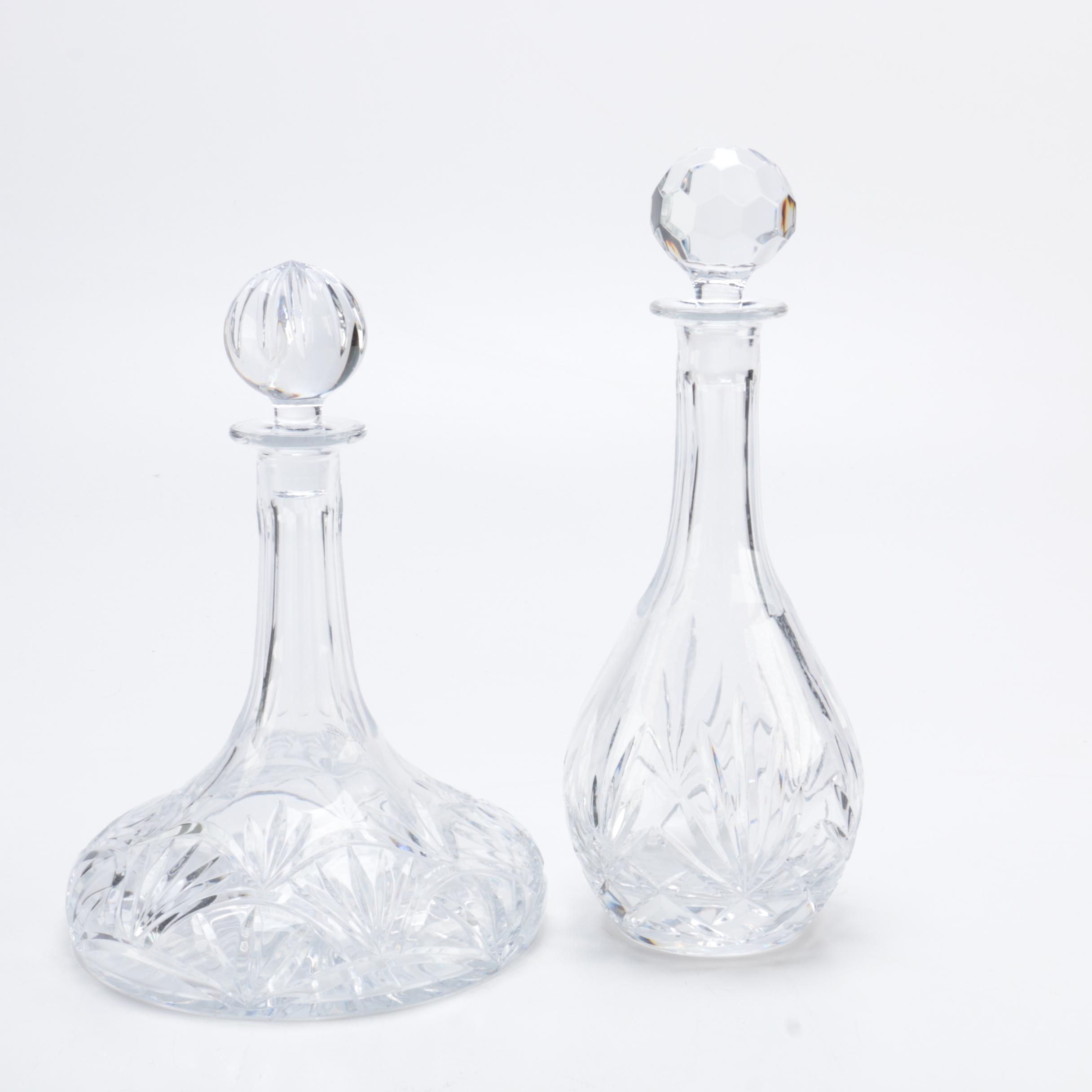 Group of Crystal Decanters Including Towle