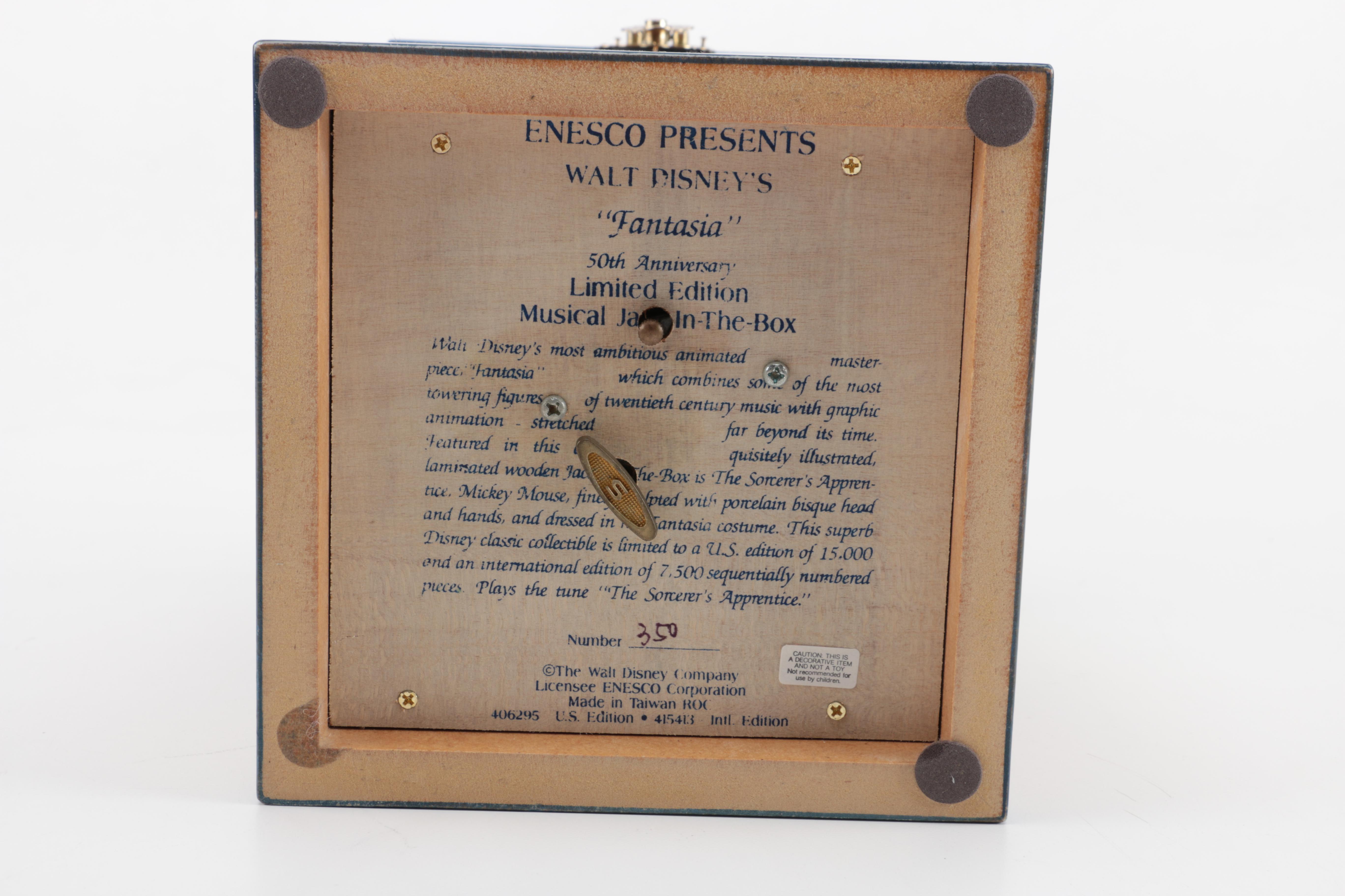 Enesco Walt Disney's "Fantasia" 50th Anniversary Limited Edition Musical Jack-in-the-Box