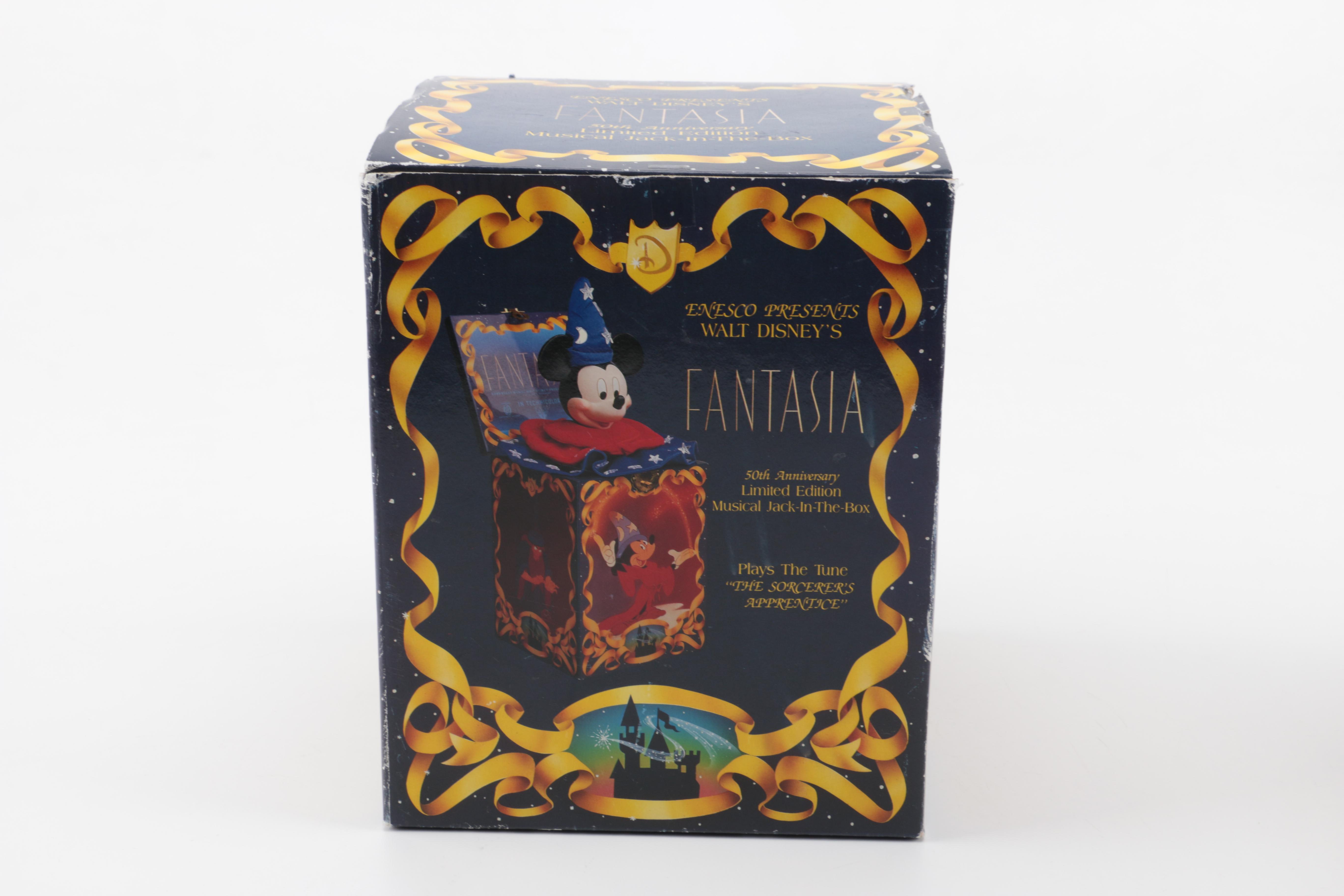 Enesco Walt Disney's "Fantasia" 50th Anniversary Limited Edition Musical Jack-in-the-Box
