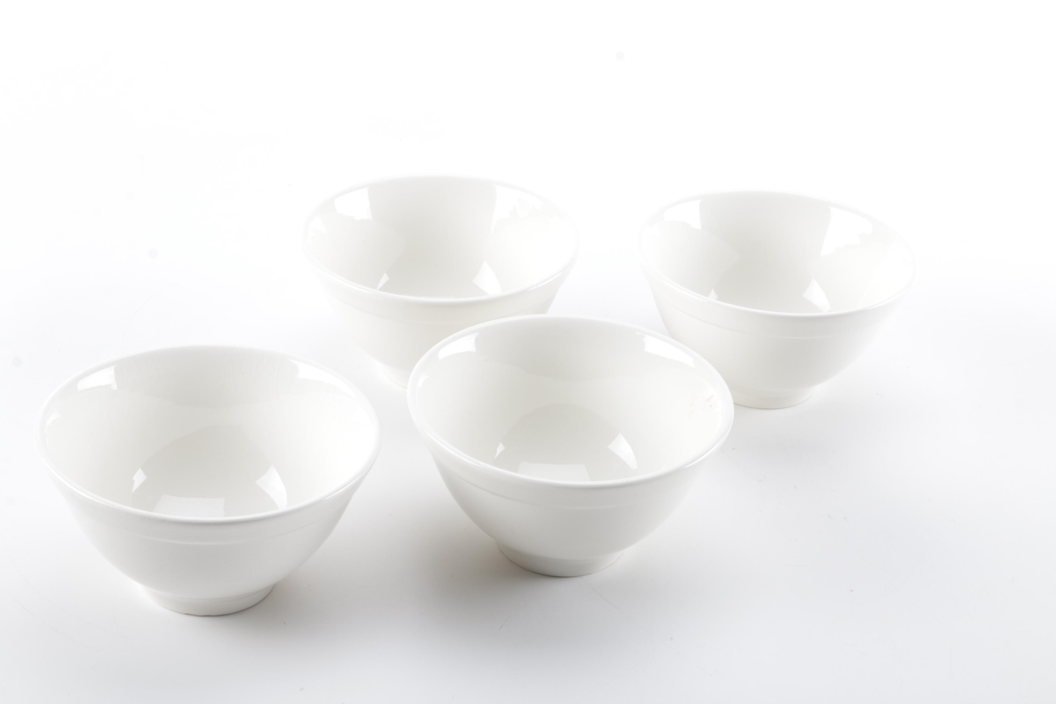 Set of White Italian Ceramic Bowls