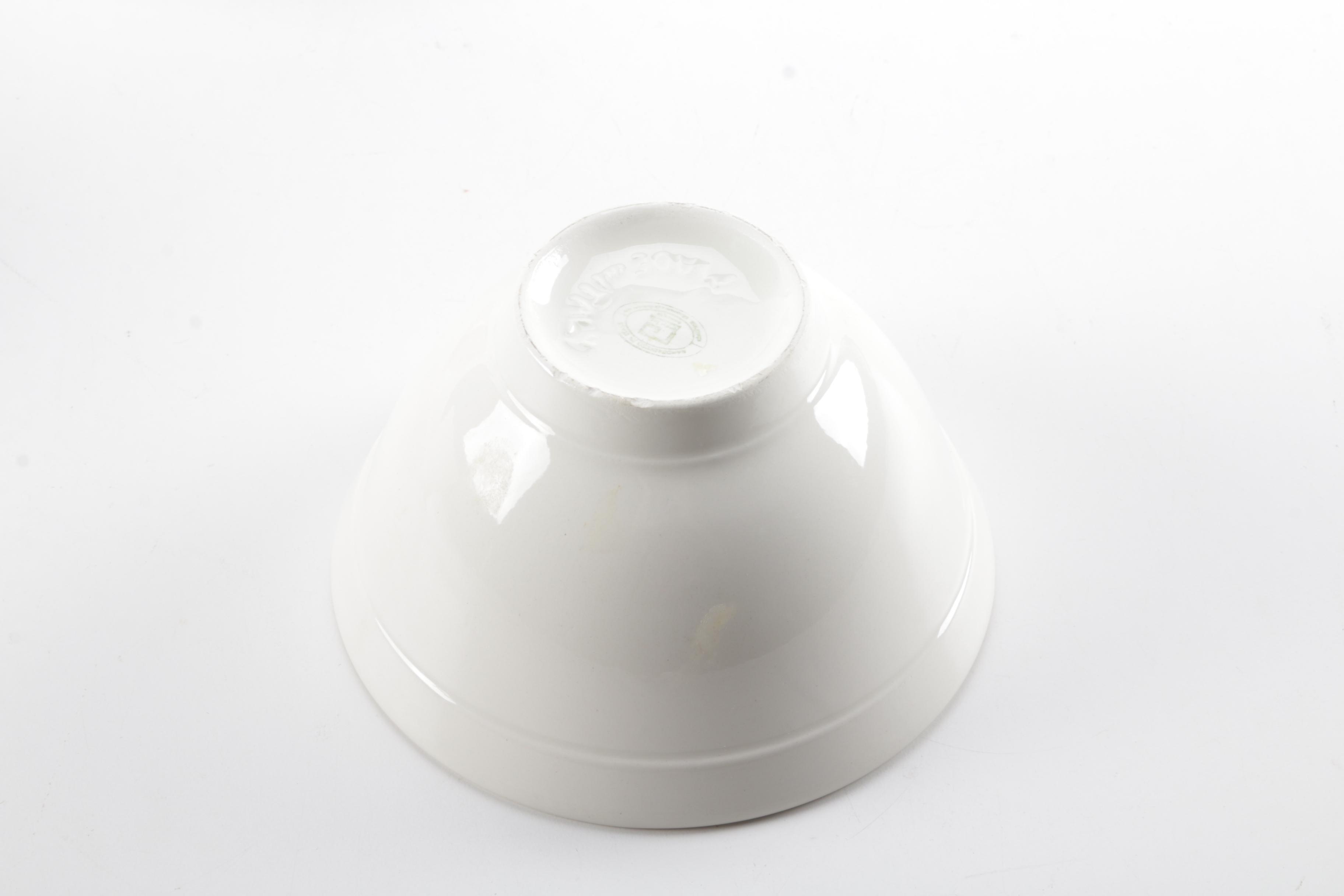 Set of White Italian Ceramic Bowls